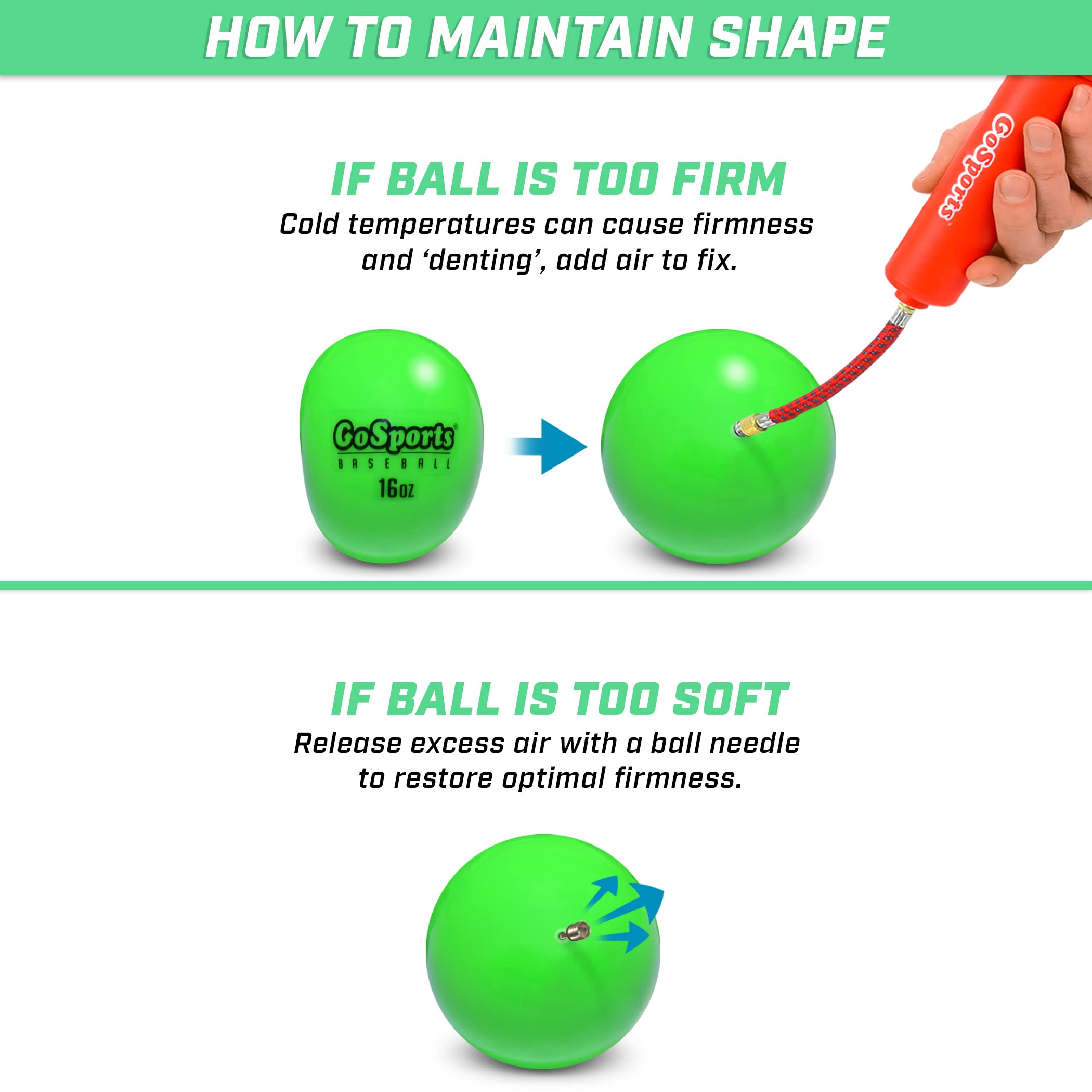 GoSports 2.8 inch Weighted Training Baseballs - Hitting & Pitching Training for All Skill Levels - Improve Power and Mechanics