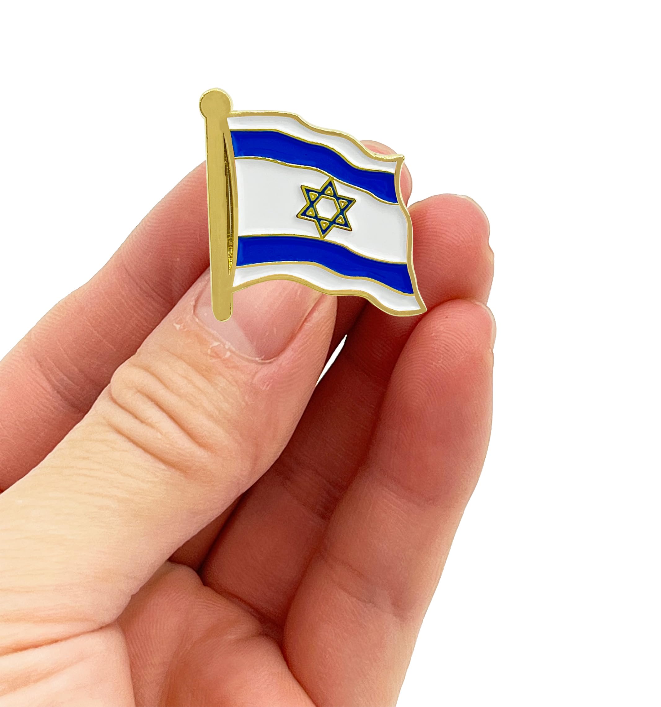 stidsds Israel Flag Pin - Israel Flags Pins Lapel Israeli Flag Enamel Lapel Pin Men Women Suit & Waving Patriotic Metal Badge Souvenir Hat Backpacks Decoration(4 Pack)