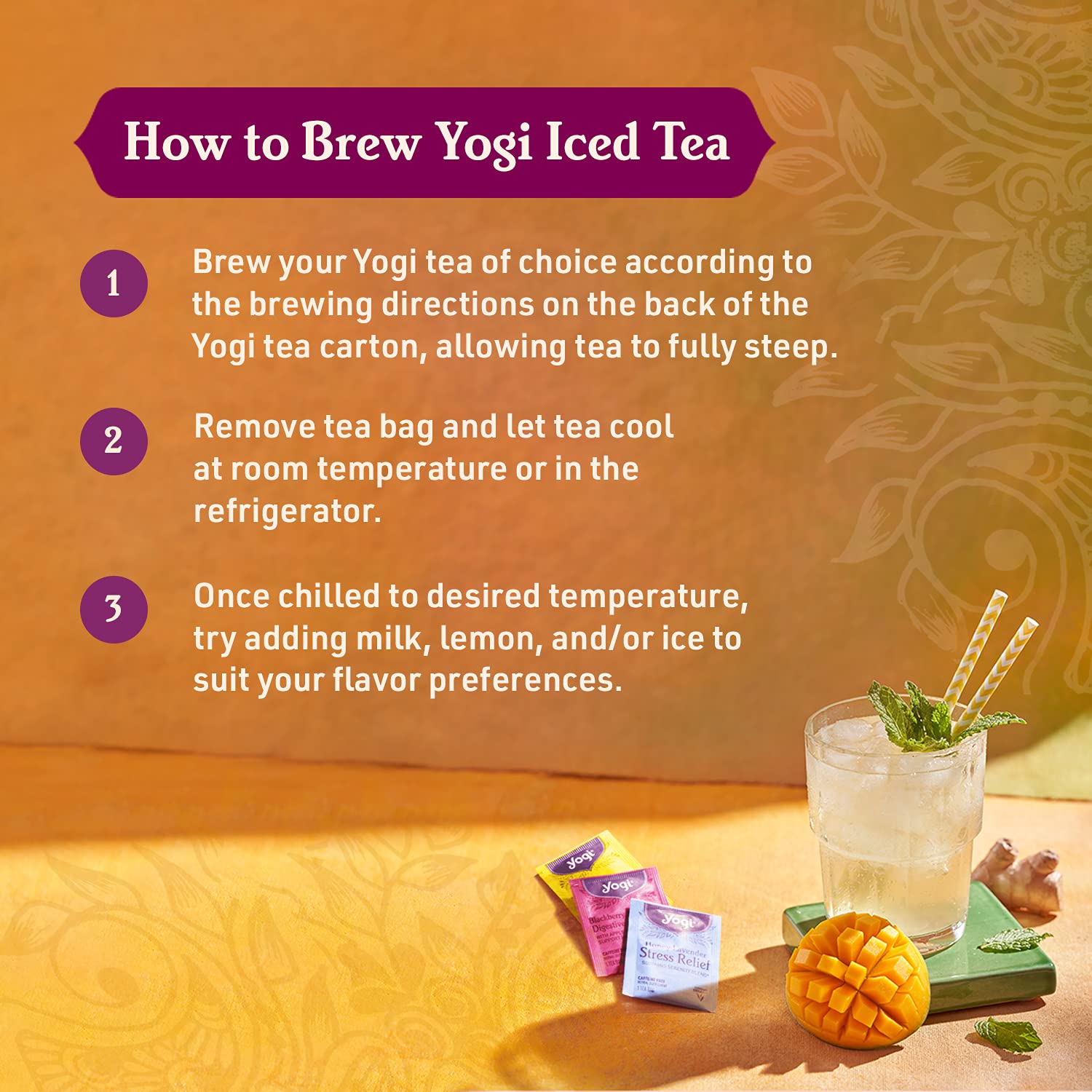 Yogi Tea Chai Rooibos Tea - 16 Tea Bags per Pack (6 Packs) - Spiced Organic Rooibos Tea - Provides Antioxidants - Caffeine-Free - Includes Cardamom, Cinnamon, Ginger & Clove