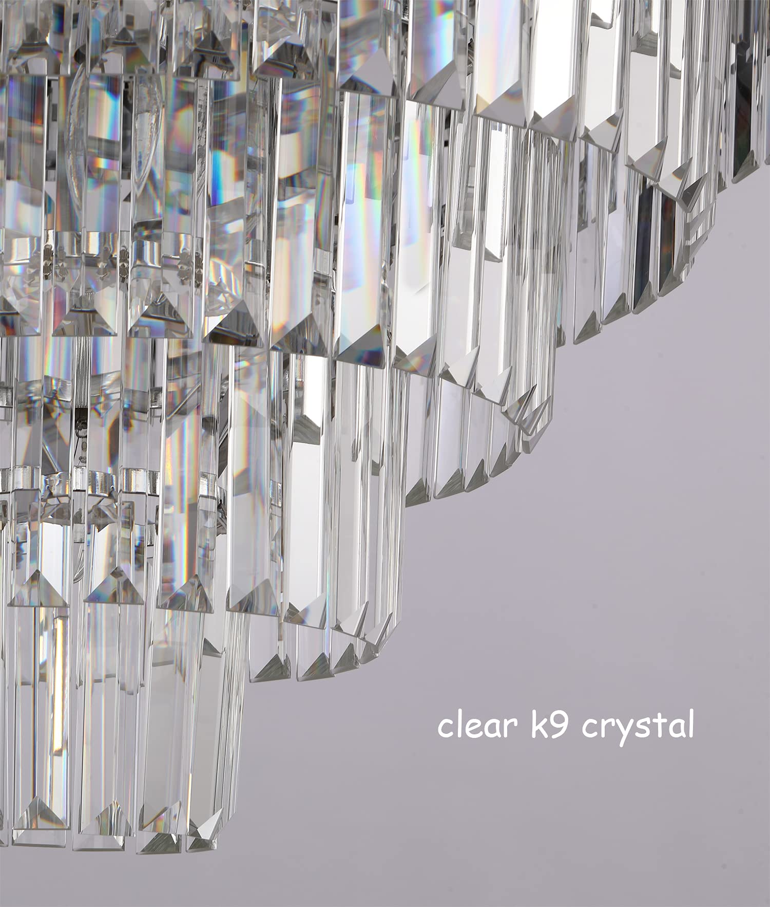 Akeelighting Chrome Crystal Chandelier Modern Dining Room Chandelier Lighting 7 Lights Ceiling Hanging Pendant Light Fixture 4-Tier Contemporary Chandelier for Bedroom Round 21.6"