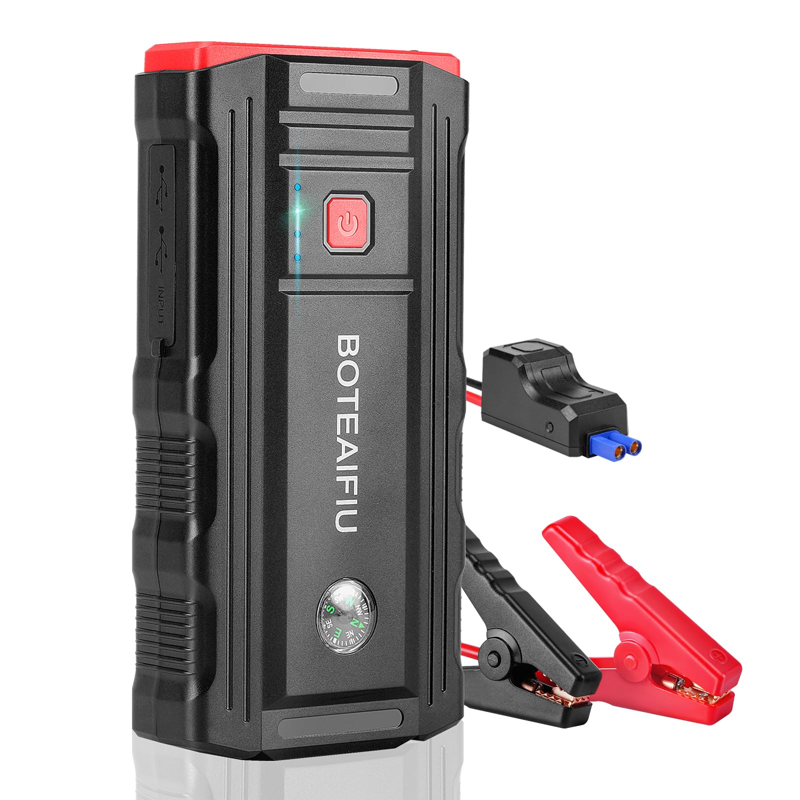 Car Battery Jump Starter 2000A Up to 8.0L Gas and 6.0 L Diesel Engine12V Auto Battery Booster Quick Charge Power Bank Jumper Cable with LED