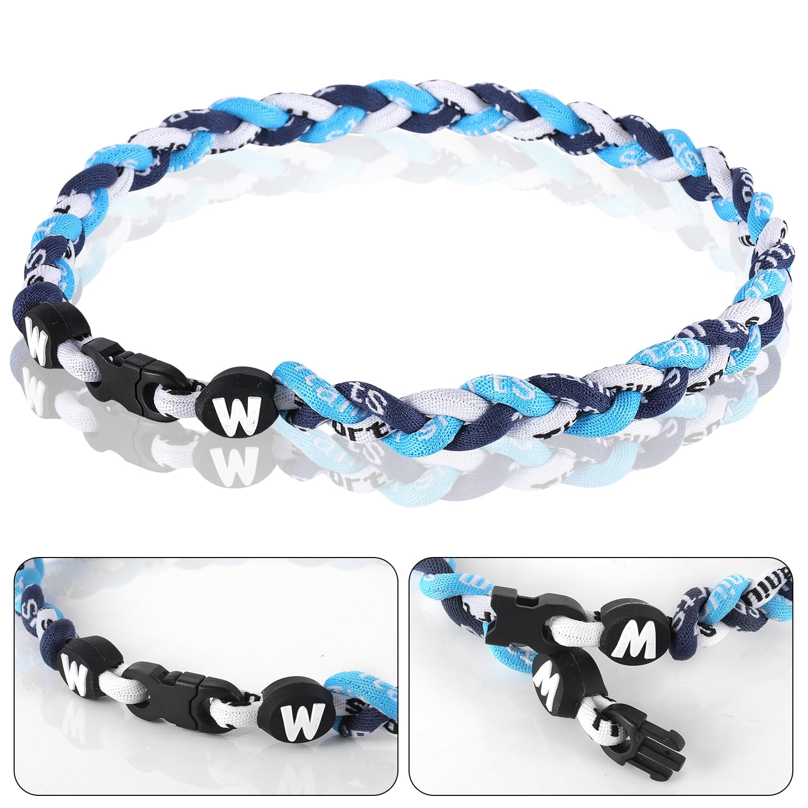Willtok Premium 18inch Baseball Necklace, Sports Fan Necklaces, Baseball Rope Tornado Necklace