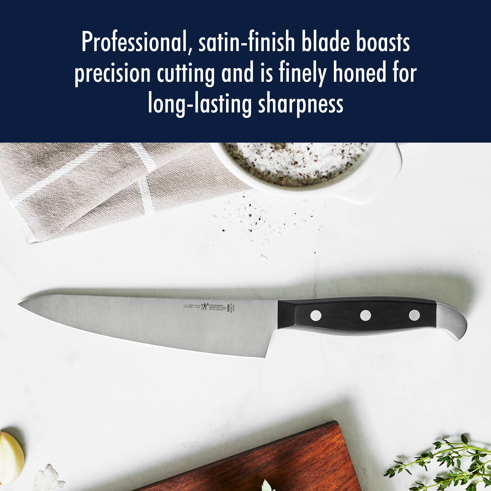 HENCKELS Statement Razor-Sharp 20-Piece Knife Set with Block, Chef Knife, Bread Knife, German Engineered Knife Informed by over 100 Years of Mastery, Natural