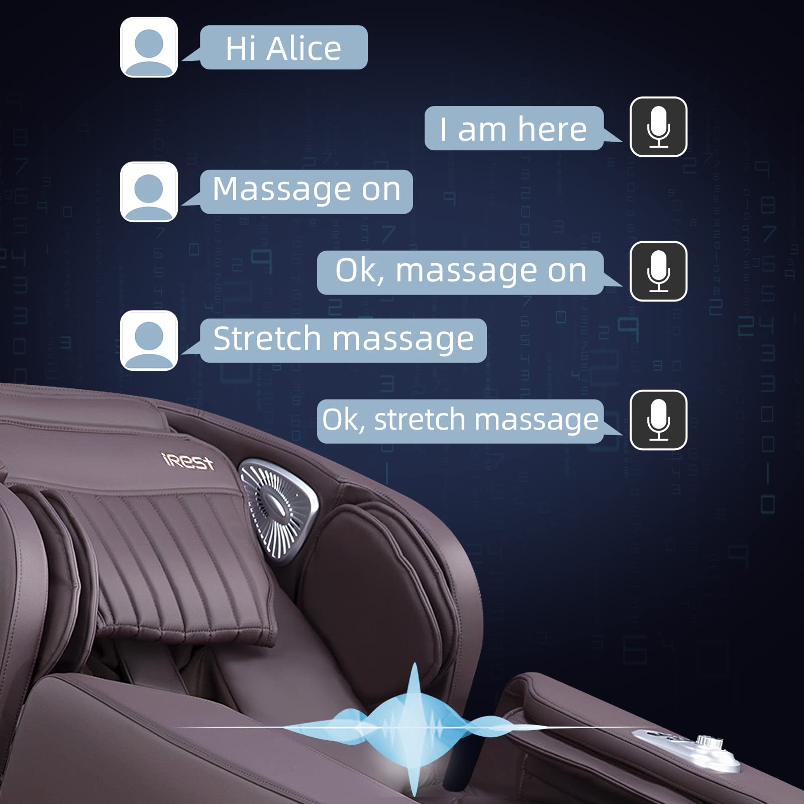 iRest 2024 A306 Massage Chair, Full Body Zero Gravity Recliner with Yoga Stretching, Intelligent Voice Control, SL Track, Foot Rollers, Airbags, Heating, and Bluetooth (Brown)