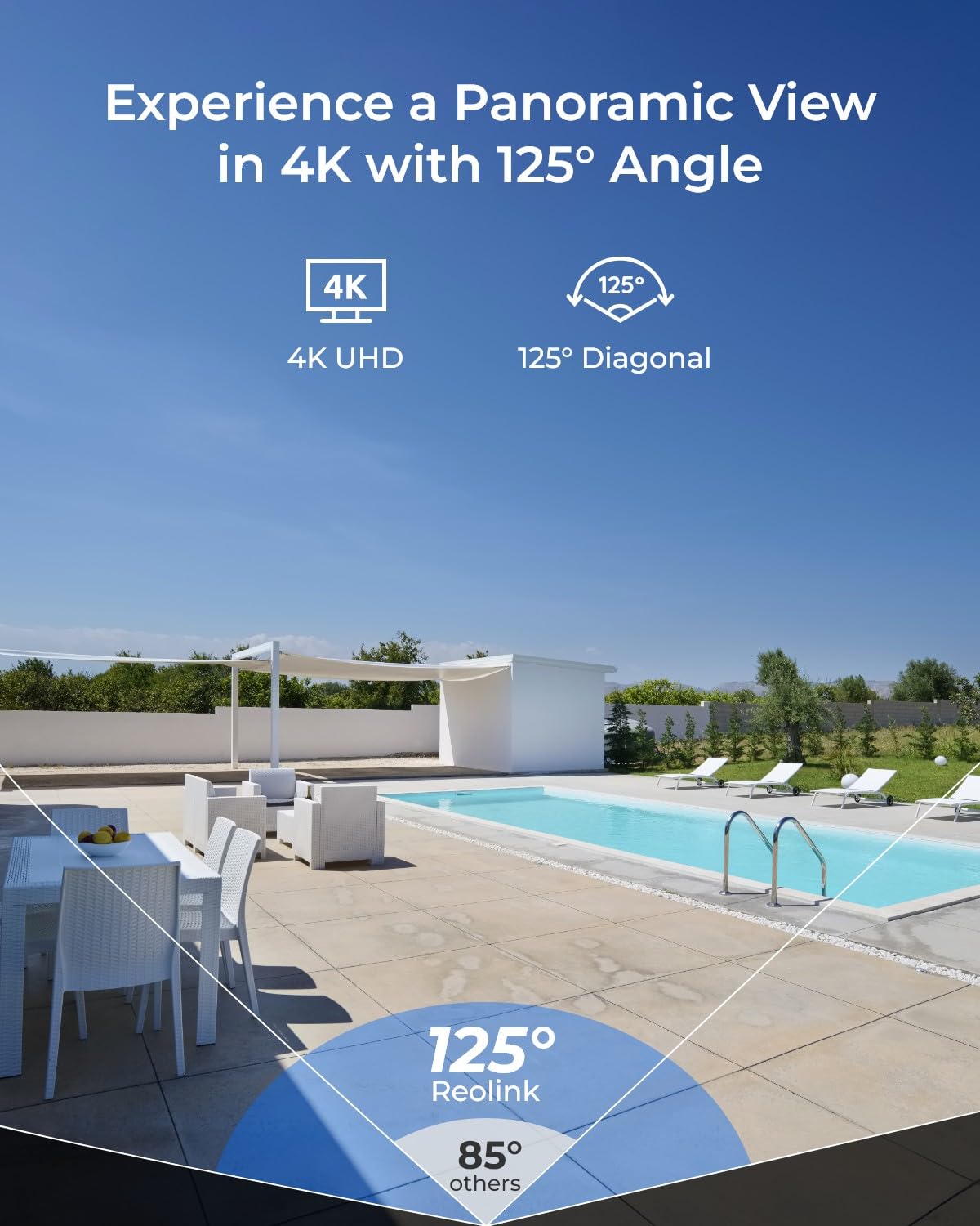 REOLINK 4K Security Camera System, 4pcs 4K UHD IK10 Vandalproof PoE Surveillance Cams Wired Outdoor, 8CH NVR 2TB HDD, Color Night Vision, Smart Detection, 2-Way Audio, IP67 Weatherproof, RLK8-800V4