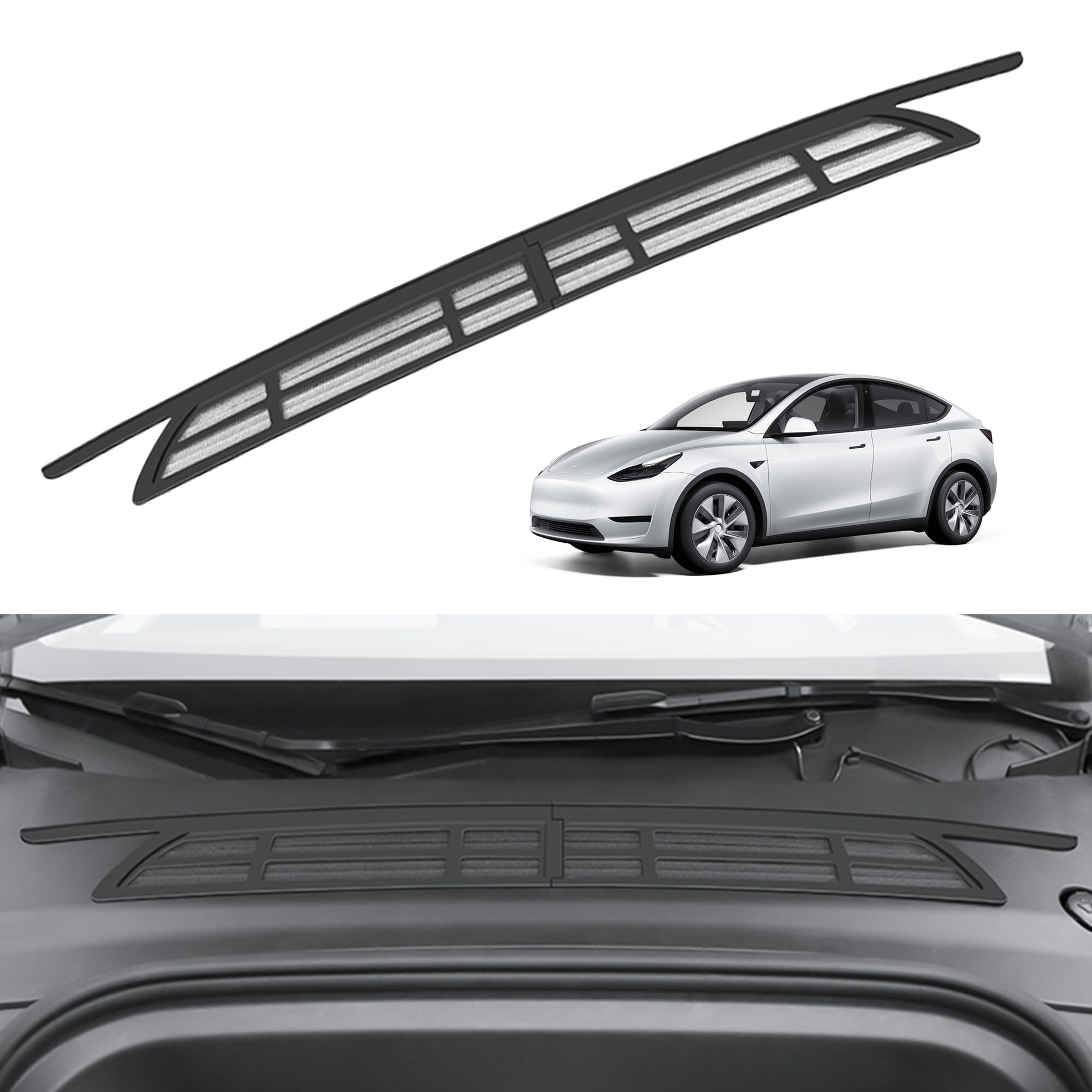 HSB Air Inlet Protective Cover Compatible for Tesla Model Y 2021 2022 2023 2024,Air-conditioning Air Intake Grille,ABS Plastic Air Vent Intake Air Flow Grille Accessories