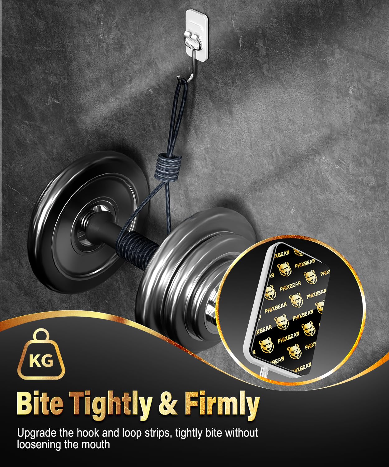 PHIXBEAR 12 Sets Hook and Loop Strips with Super Adhesive Heavy Duty, 3.6"x2"/3.15"x1.18"/ 2" Double-Sided Adhesive Strip, Heat Resistant Waterproof, Car Mats Outdoor or Indoor Use