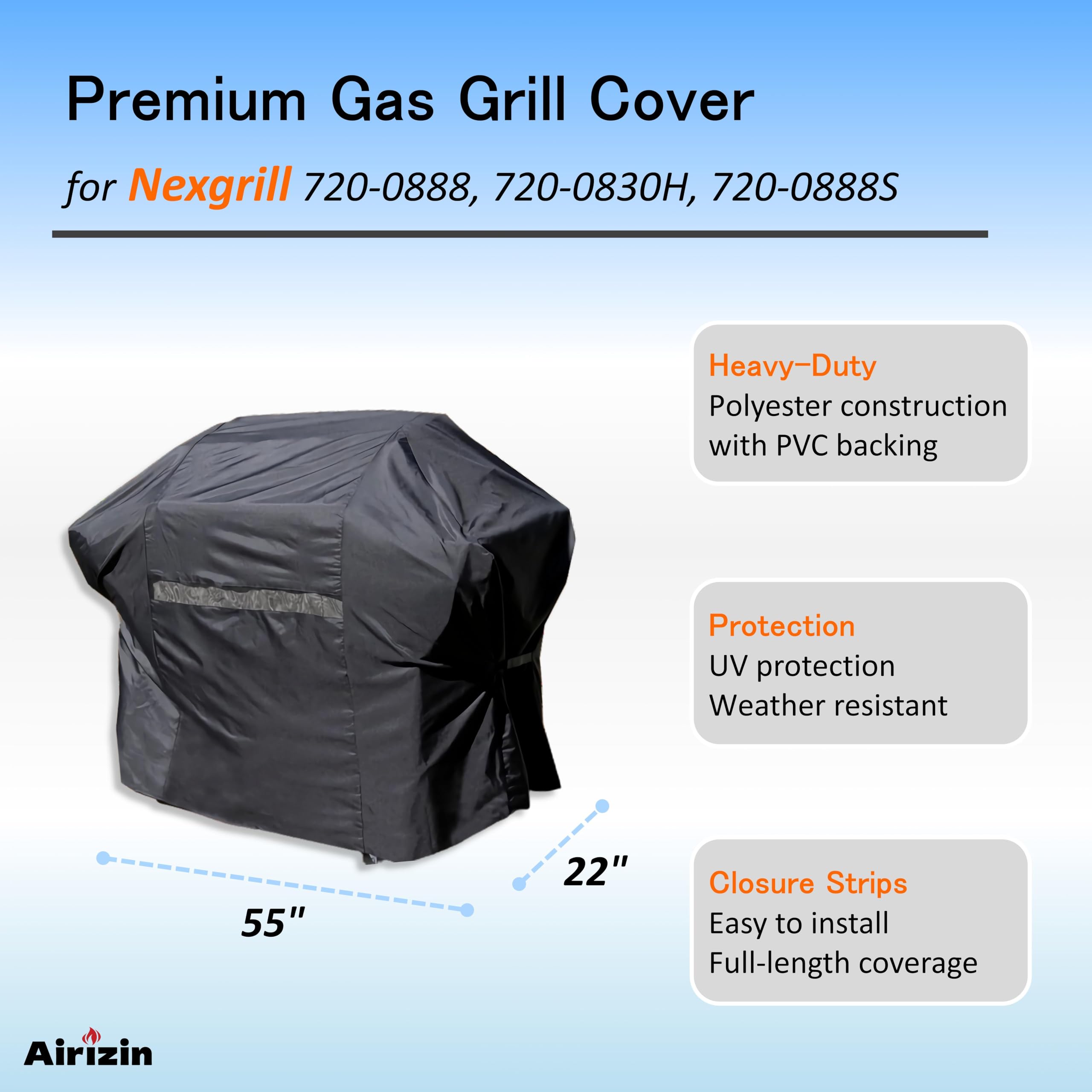 Premium Gas Grill Cover Replacement for Napoleon Rogue 425 Series Grill,Also for Char-Broil Performance Series 5 Burner Gas Grill/Weber Spirit and Spirit II 3 Burner Gas Grills Cover