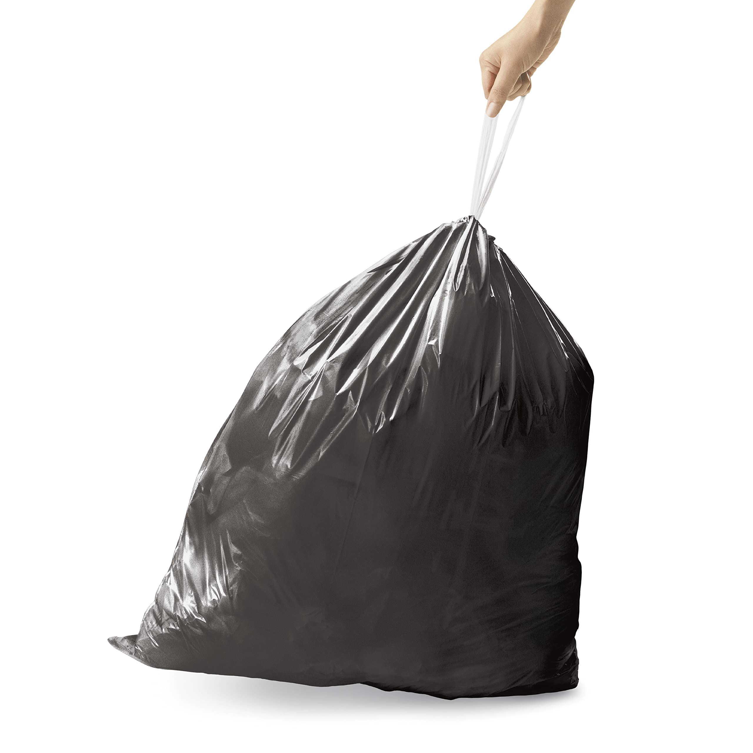 simplehuman Code Q 60 Count, Genuine Odorsorb Custom Fit Liners, Drawstring Odor Absorbing Trash Bags in Dispenser Packs, 50-65 Liter / 13-17 Gallon