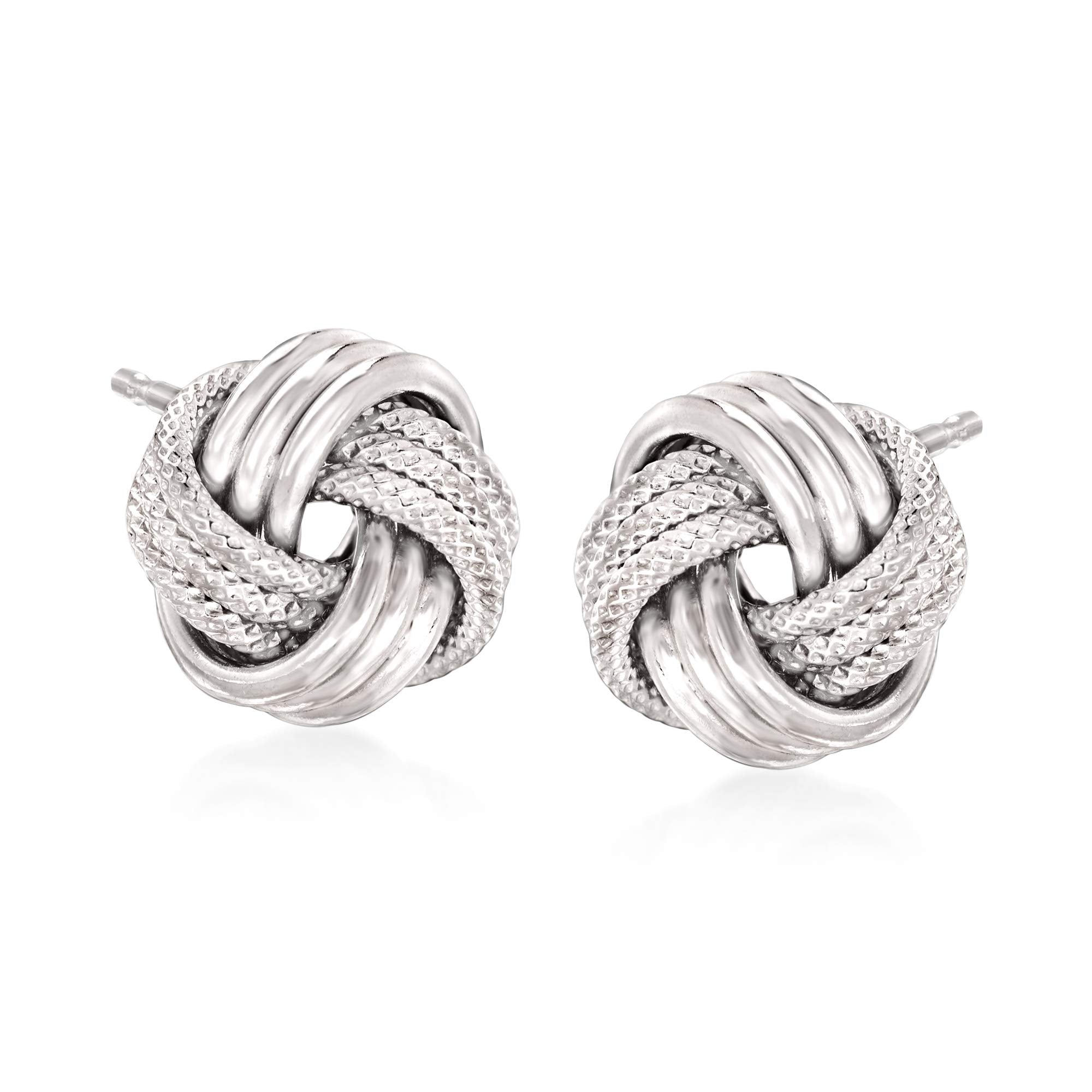 Ross-Simons Italian Sterling Silver Love Knot Earrings