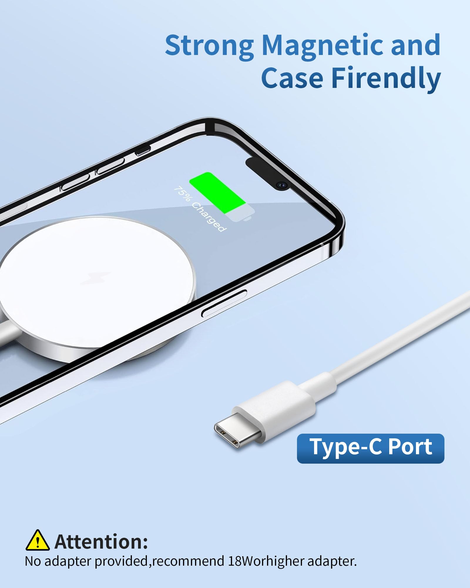 Zyerch 2 Pack 15W Fast Magnetic Wireless Charger iPhone Apple Charger for iPhone 15/14/13/12 Series Wireless Charging for AirPods 3/2/Pro 2/Pro Magnetic Charger for Travel