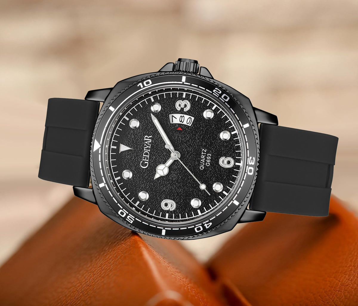 AIYISHI Luxury Men's Waterproof Wristwatch with Date Calendar Classic Analog Quartz Dress Watch for Men relojes para Hombres Trabajo (G693black)