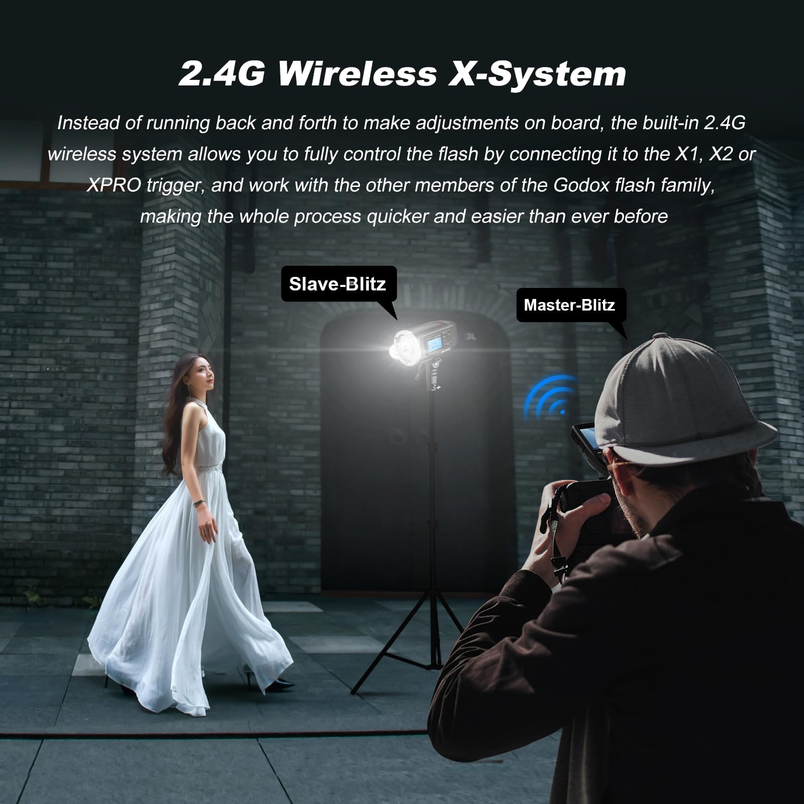 Godox AD600BM Bowens Mount 600Ws GN87 High Speed Sync Outdoor Studio Flash Strobe Monolight Light with 2.4G Wireless X System & 8700mAh Battery+ 15x17cm Softbox & Filter