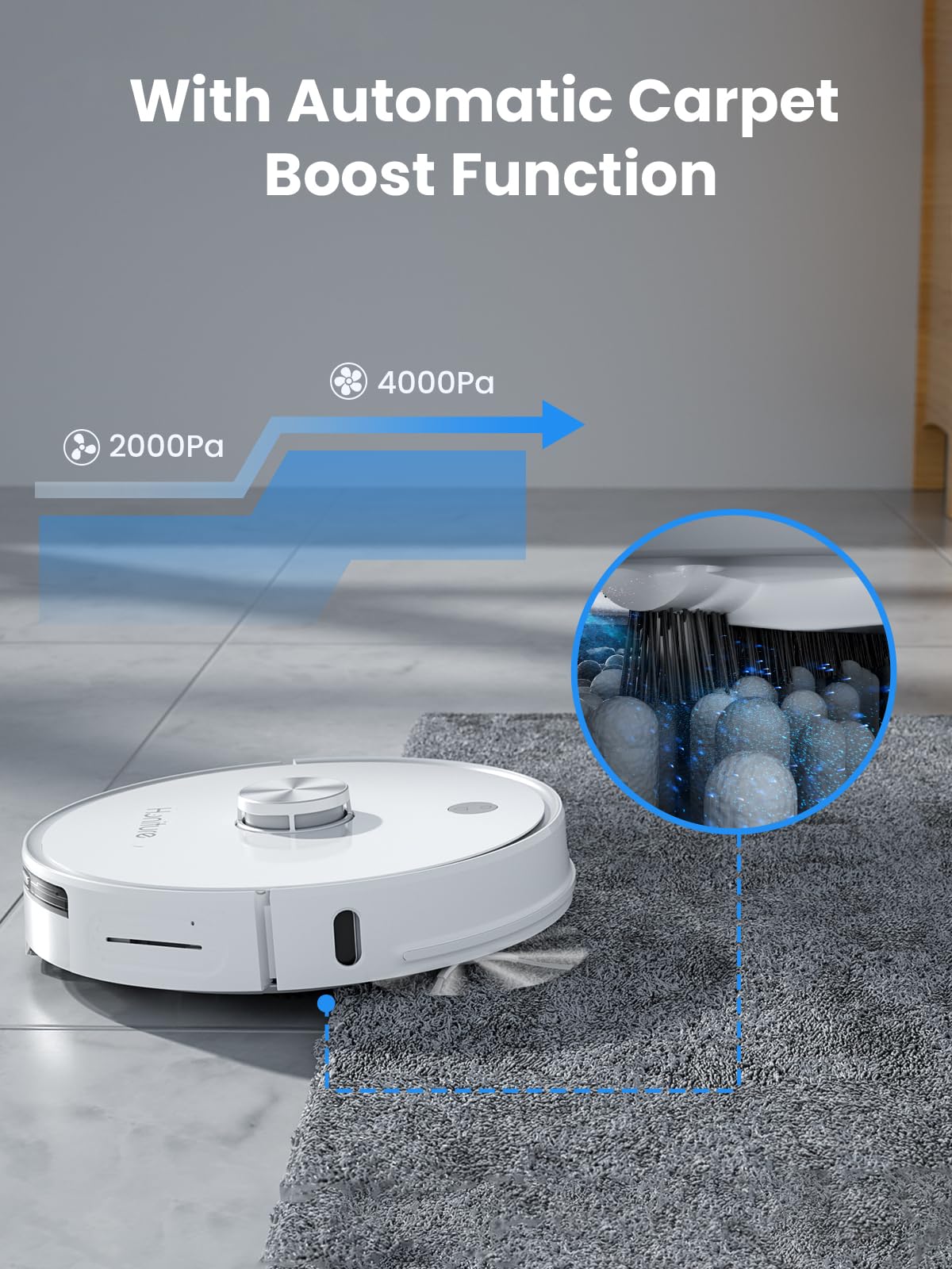 HONITURE Robot Vacuum and Mop Combo,Robot Vacuum Cleaner with Self-Emptying, 70-Day Capacity, Smart Mapping, 250mins Runtime, Robotic Vacuum Cleaner for Pet Hard Floors Carpet (Q6 Pro)
