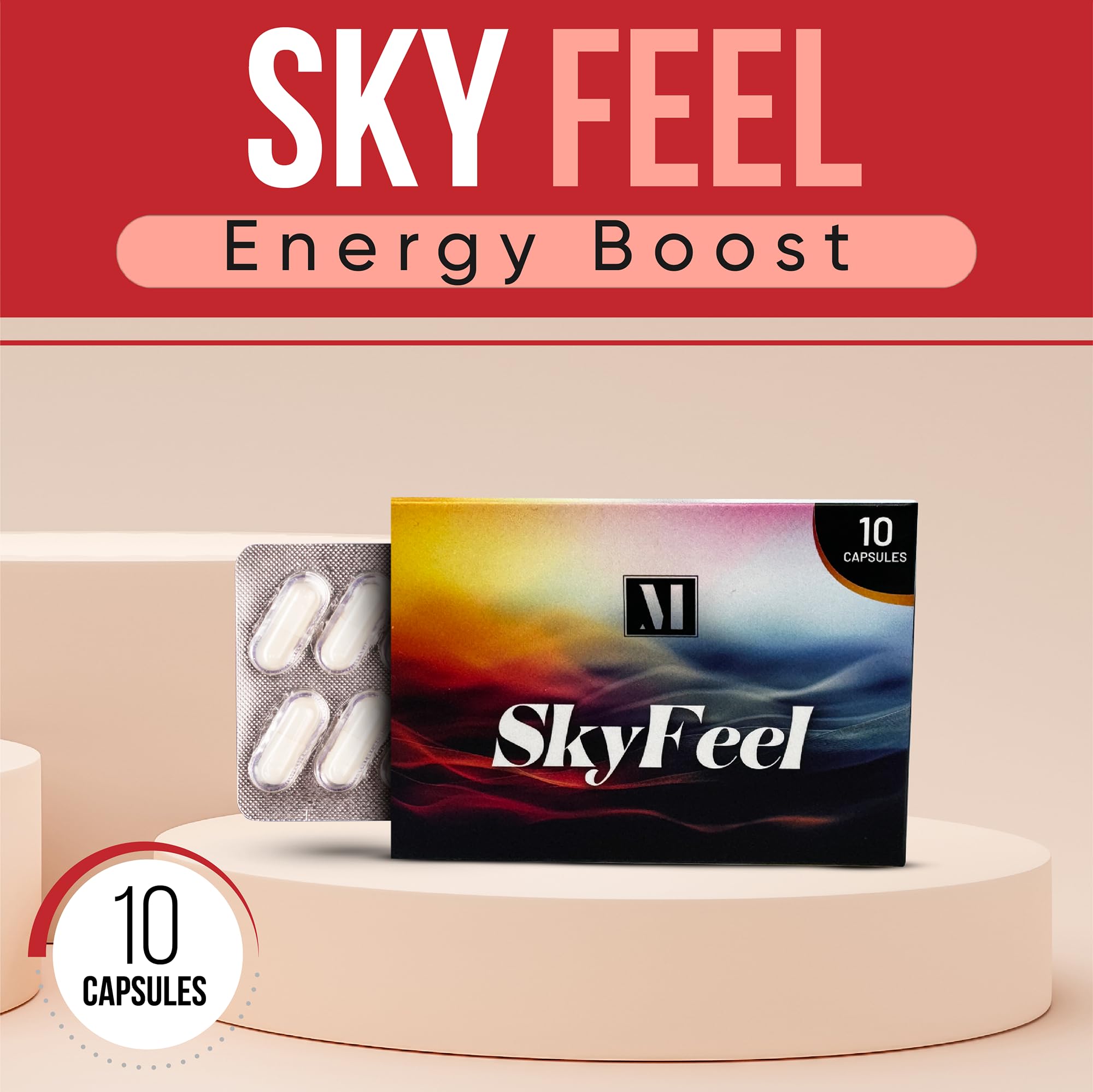 SkyFeel, Maximize Energy, Performance, Vitality and Vigorous Endurance - (10 Pk) Made in The USA