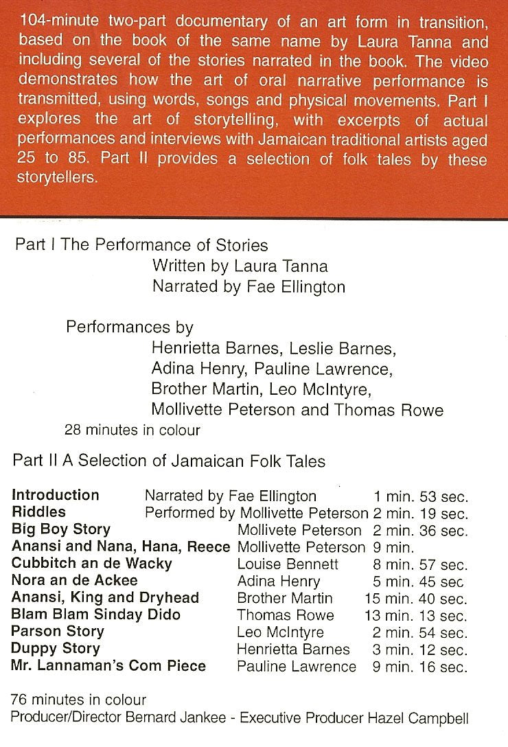 Jamaican Folk Tales & Oral Histories DVD