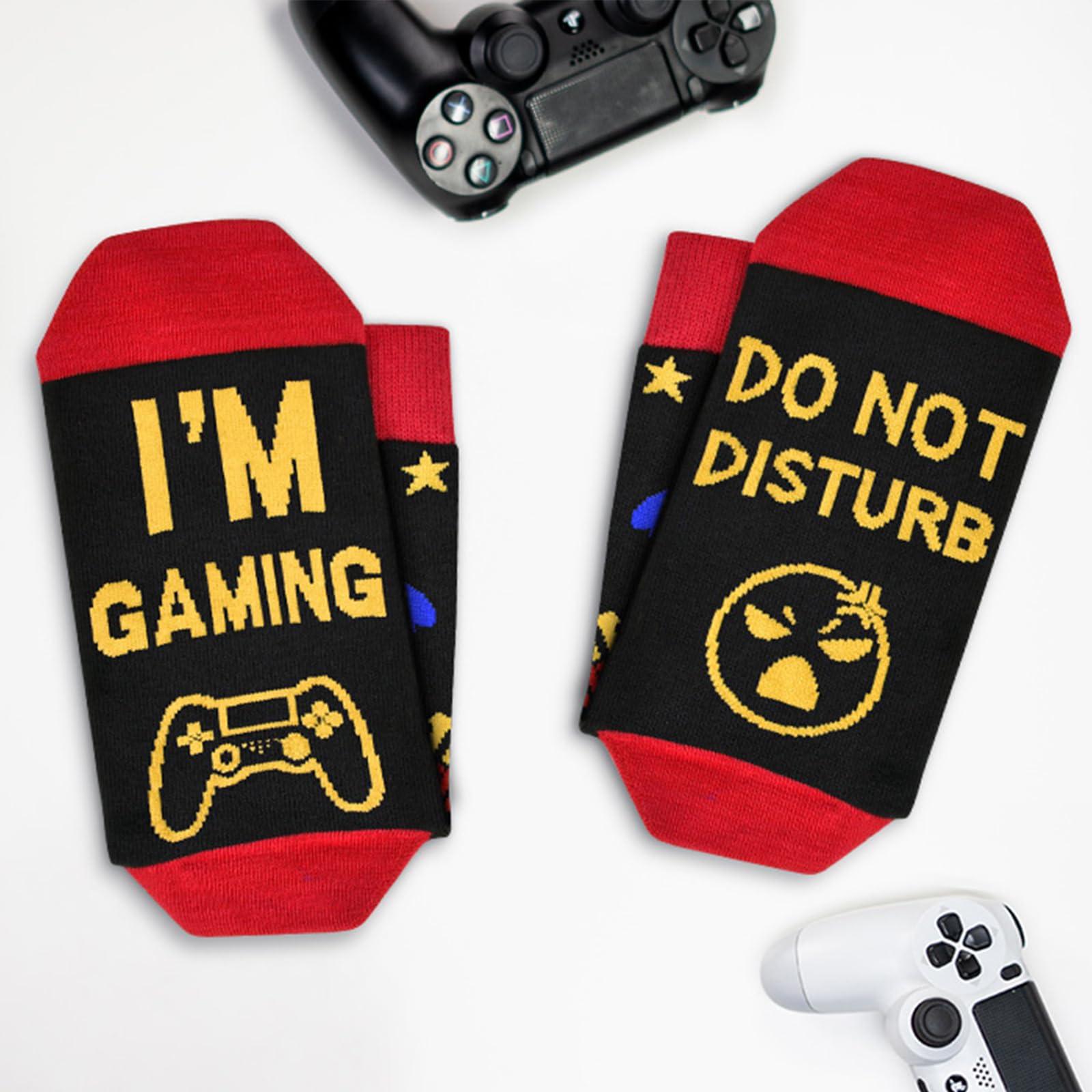 Dealswin Do Not Disturb I'm Gaming Socks, Funny Gamer Gifts for Teen Boys Game Socks Christmas Gifts Ideas For Teenage Boys