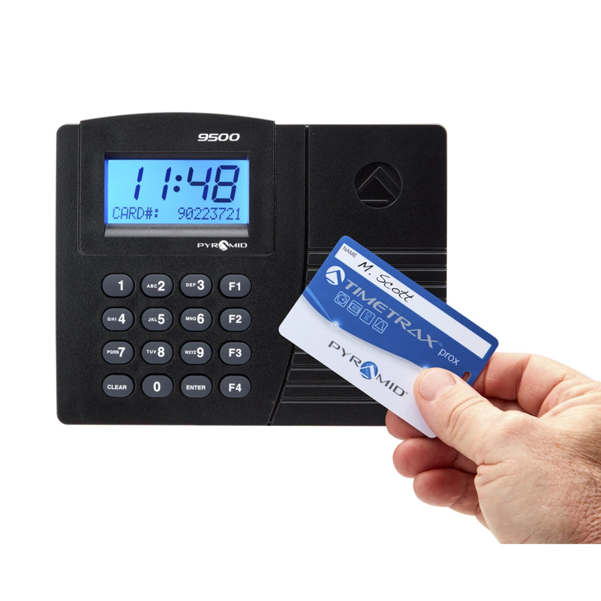 Pyramid Time Systems -TimeTrax Elite Automated Proximity Time and Attendance with Pyramid TTPROXEX Time Clock System with Software Download, Windows Compatible - No Touch Employee Punch in - Black