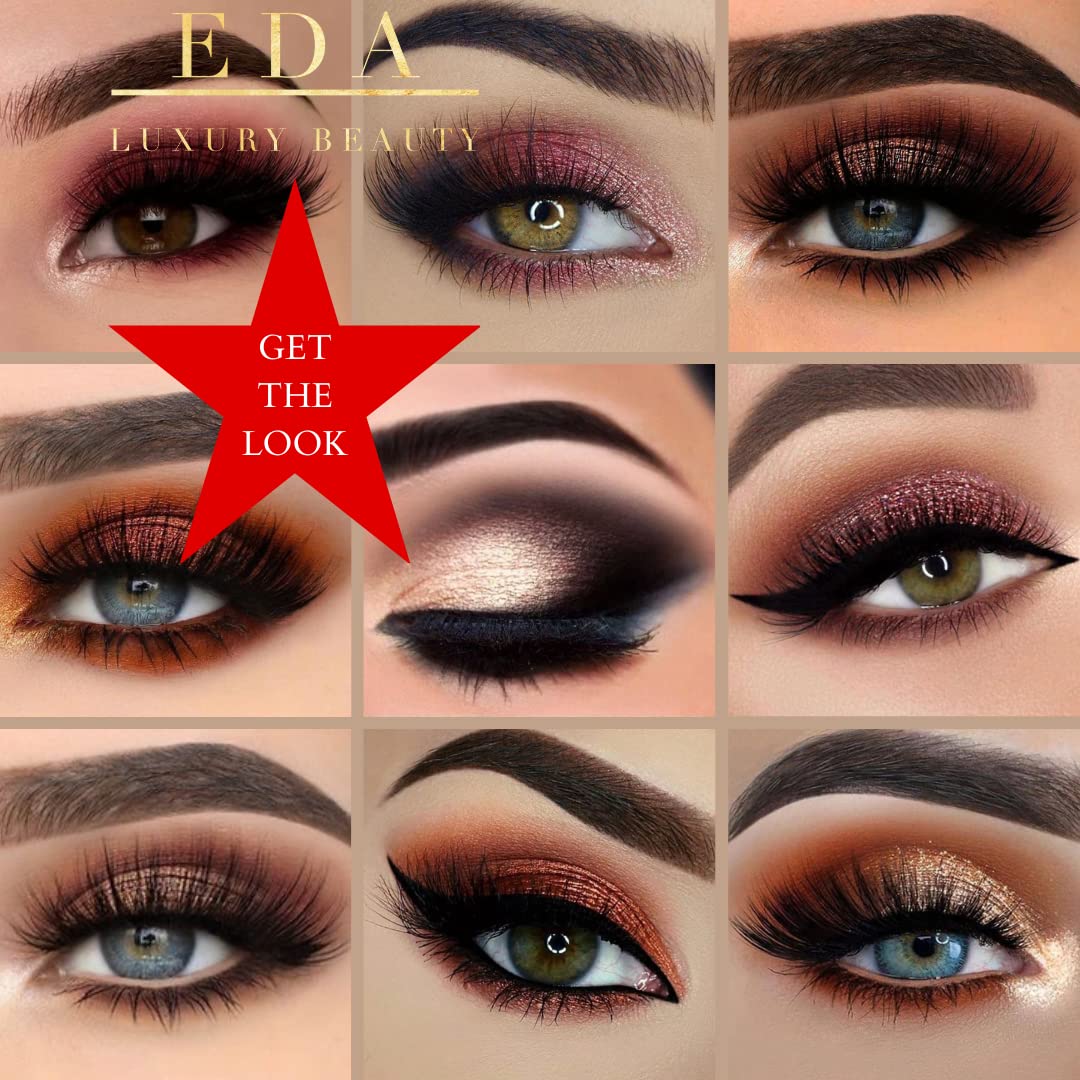 EDA LUXURY BEAUTY Luxe Exotic Eyeshadow Palette - Matte, Shimmer, Glitter & Metallic Eye Makeup Pallet Highly Pigmented Colorful Powder - Long Lasting Eye Shadow - Vegan & Paraben-Free