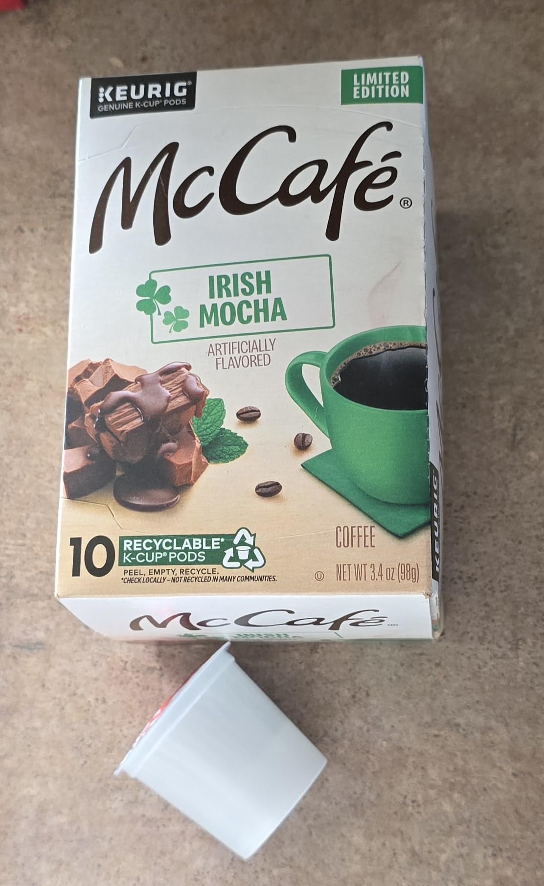 McCaf, Irish Mocha K-Cup Single-Serve Pod Coffee, 10 count