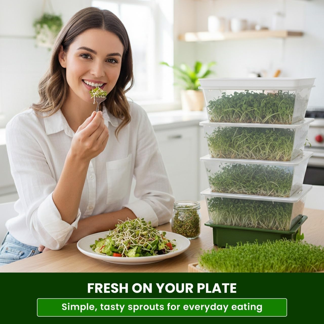 4-Tier Sprouting Growing Kit & Sprouting Seeds