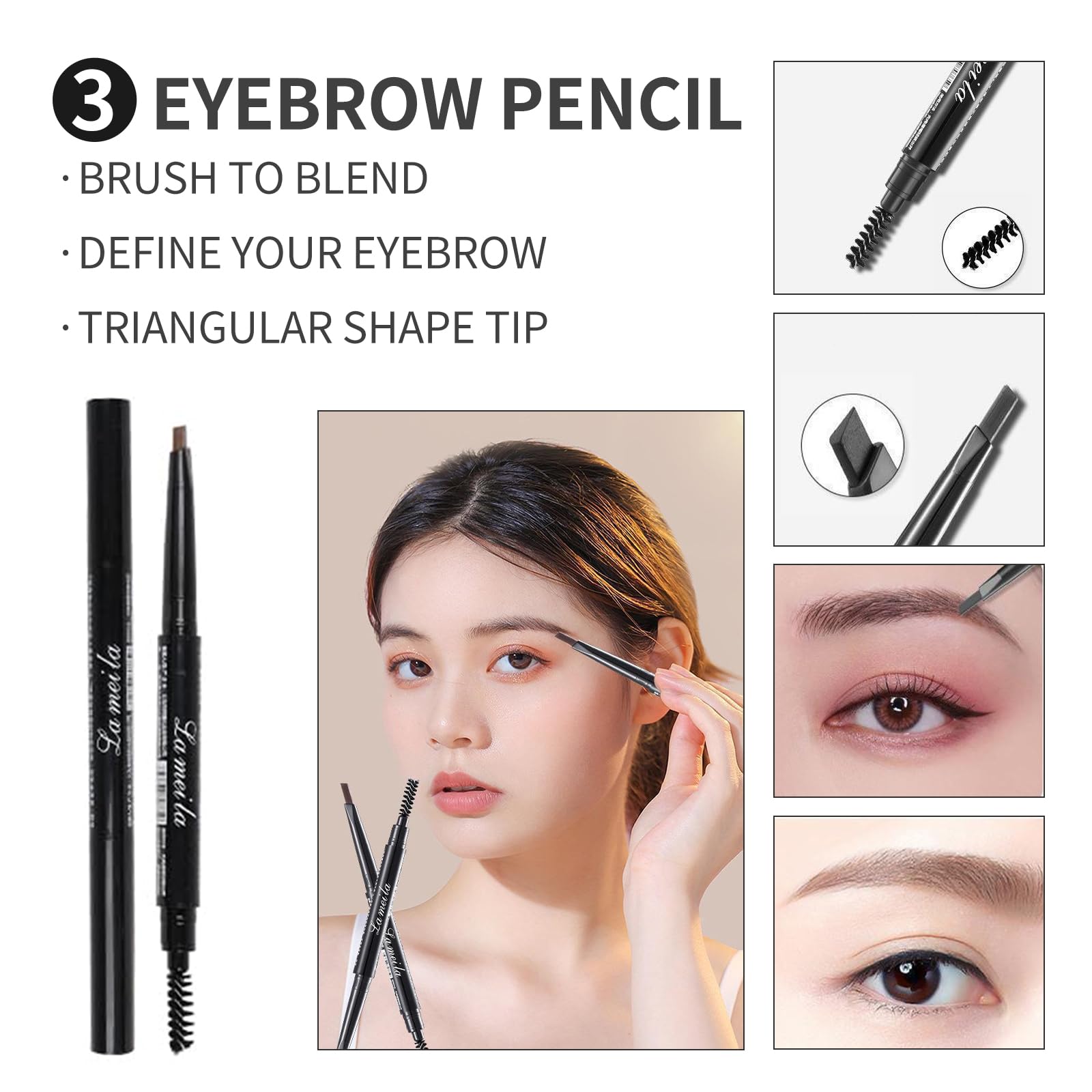 All in One Makeup Kit For Girls - 16 Colors Naked Eyeshadow Palette, 3Pcs Makeup Brushes, Waterproof Eyeliner Pencil, Eyebrow Powder,Eyebrow Pencil,Mascara, Women and Beginners Teens Makeup Gift Set
