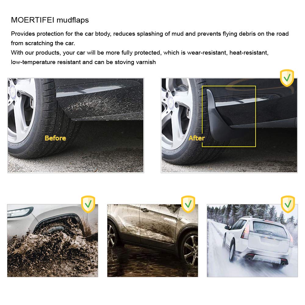 MOERTIFEI Car Mudguard Fender Mud Flaps Splash Guards Compatible with 2020 2021 2022 2023 2024 Toyota Corolla/Corolla Hybrid