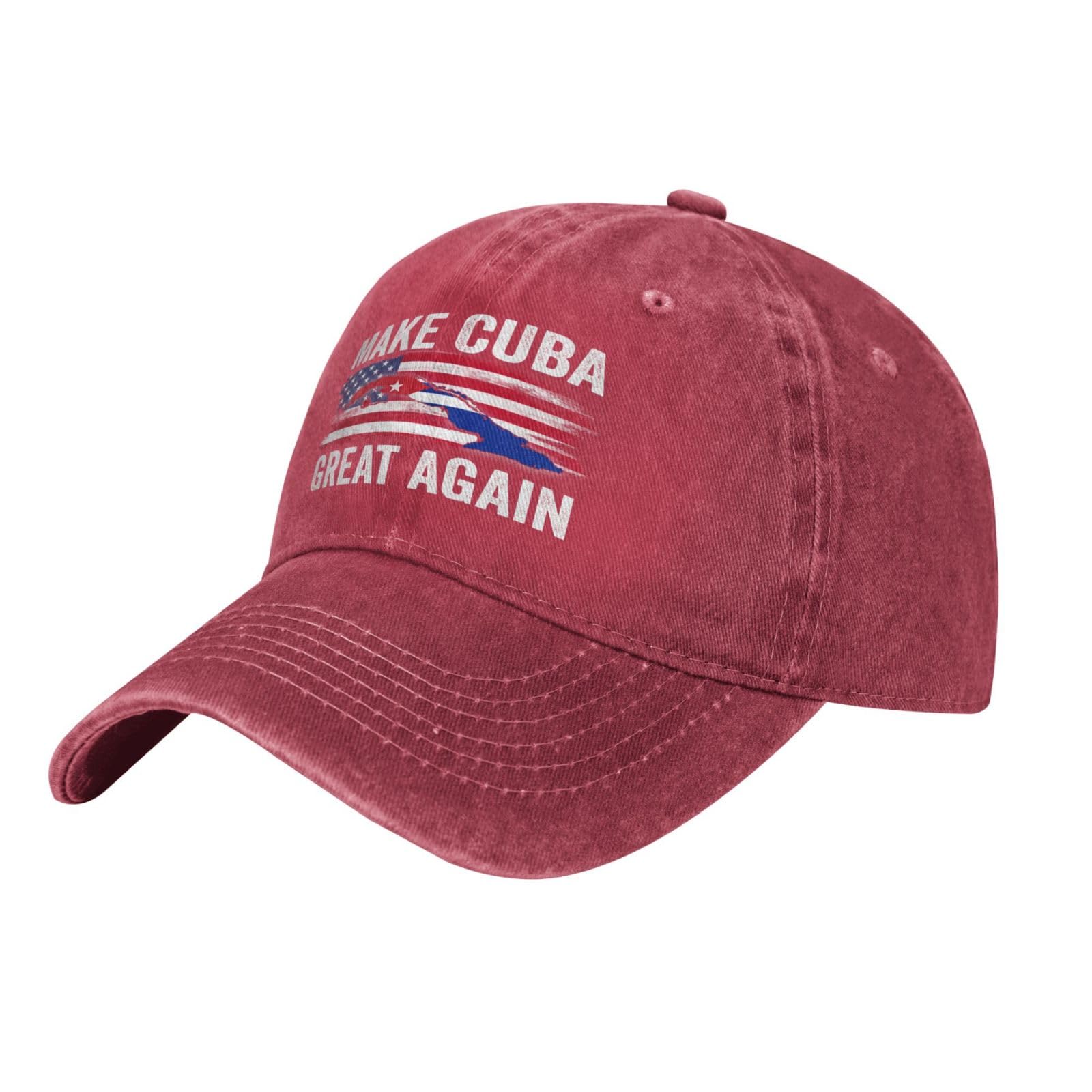 Make Cuba Great Again hat Cuban Flag Retro Cotton Cap Red