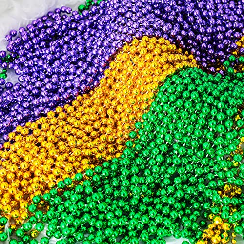 MGparty 168 PCS Mardi Gras Accessories - Masks Beads Necklaces Coins Tattoos Carnival Parade Masquerade Party Decorations Supplies
