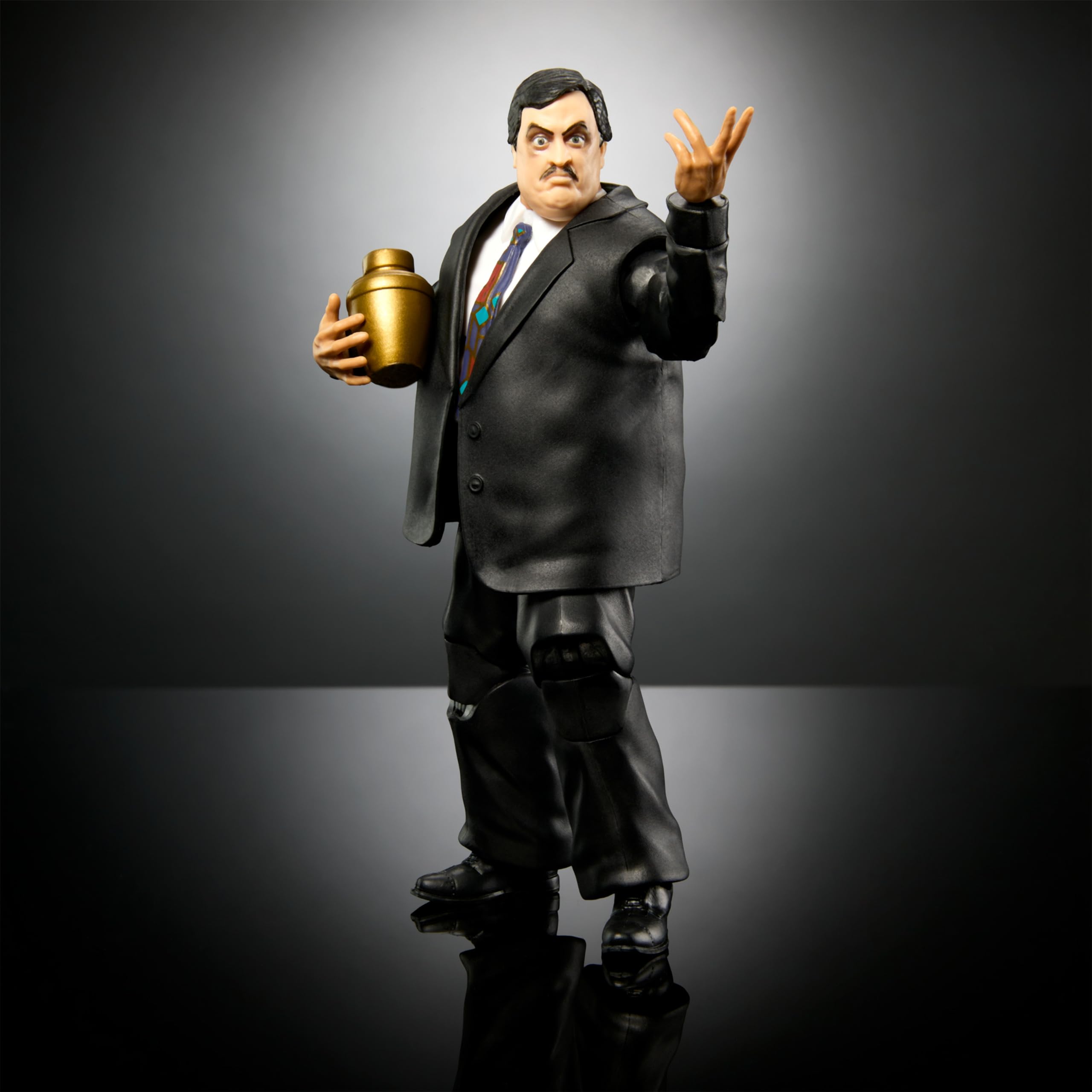 Mattel WWE Elite Action Figure & Accessories, Series #106 Paul Bearer 6-inch Collectible with 25 Articulation Points & Swappable Hands