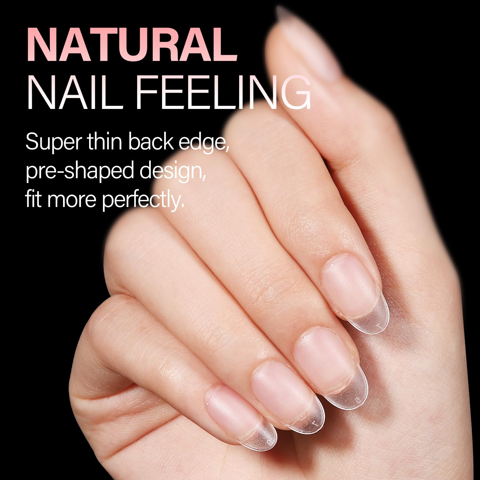 AILLSA Short Oval Nail Tips 450PCS Matte Full cover Nails Tips Soft Gel Clear No Need Filed Press on False Nail Tips Pre-Shaped for Nail Extension Fake Nail Tips Manicure 15 Sizes