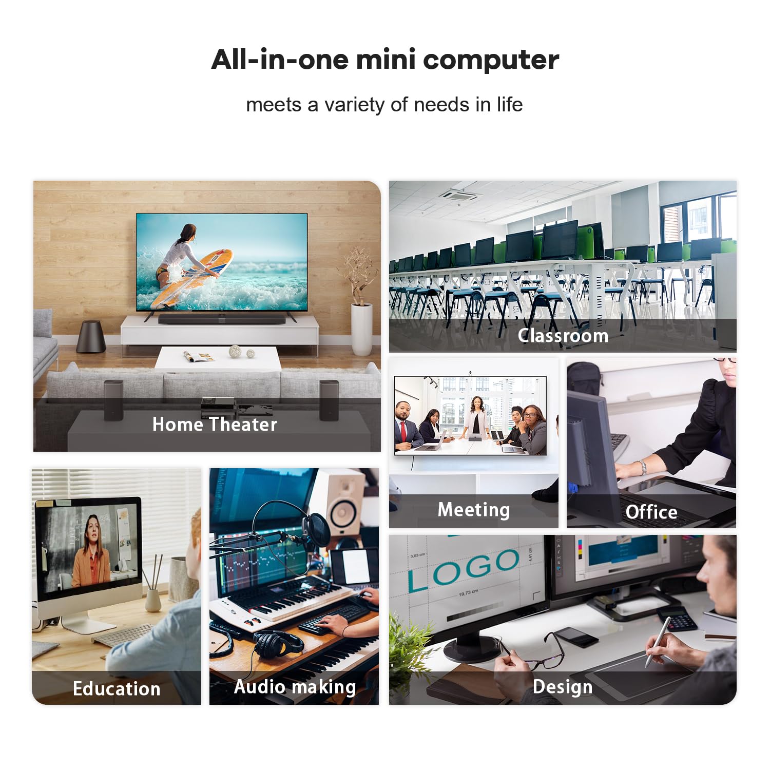 Beelink SER Mini PC W11 Pro, AMD Ryzen 5 5500(6C/12T up to 4 GHz), 16GB DDR4 500GB NVME SSD Graphics 6 core, WiFi 6/BT5.2/Dual Display Mini PC Computer