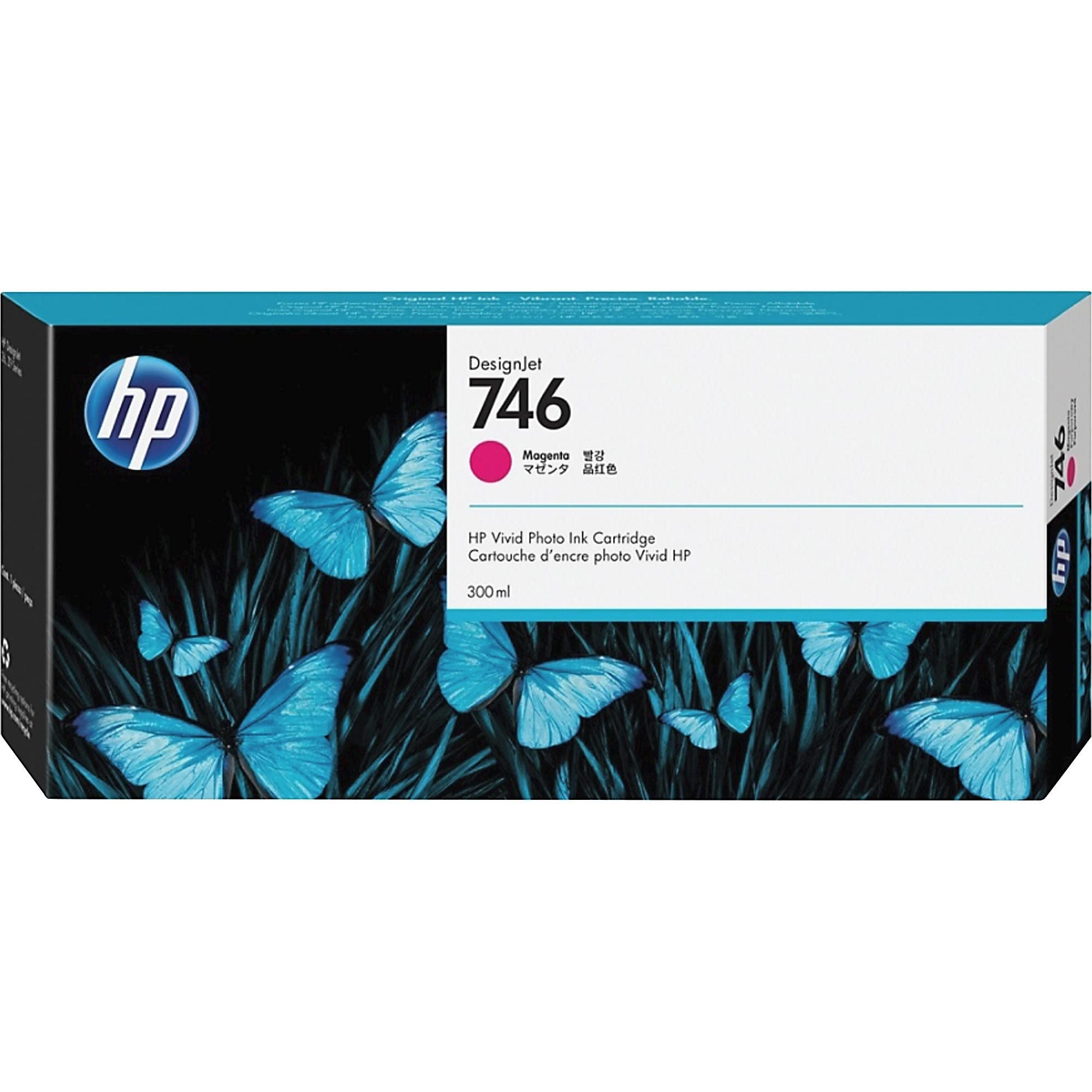 HP 746 Magenta 300-ml Genuine Ink Cartridge (P2V78A) for DesignJet Z6 & Z9+ Large Format Printers