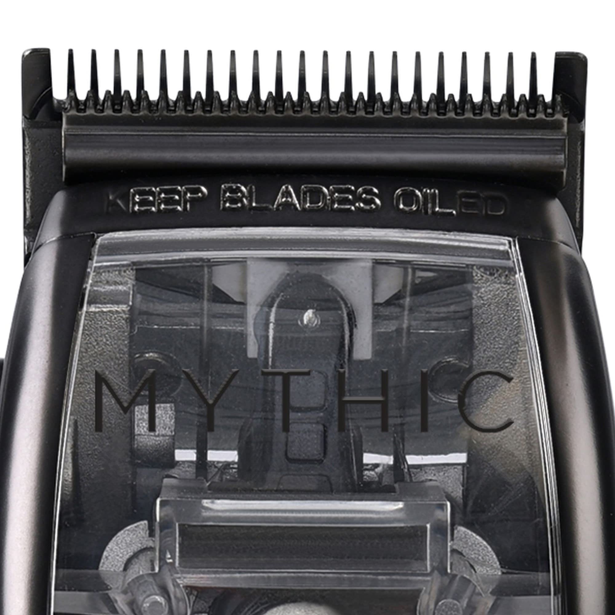 Stylecraft Mythic Professional Metal Body Cordless Hair Clipper with 9V Magnetic Microchipped Motor, Double Black Diamond Carbon Blades, 8 Guards, Black