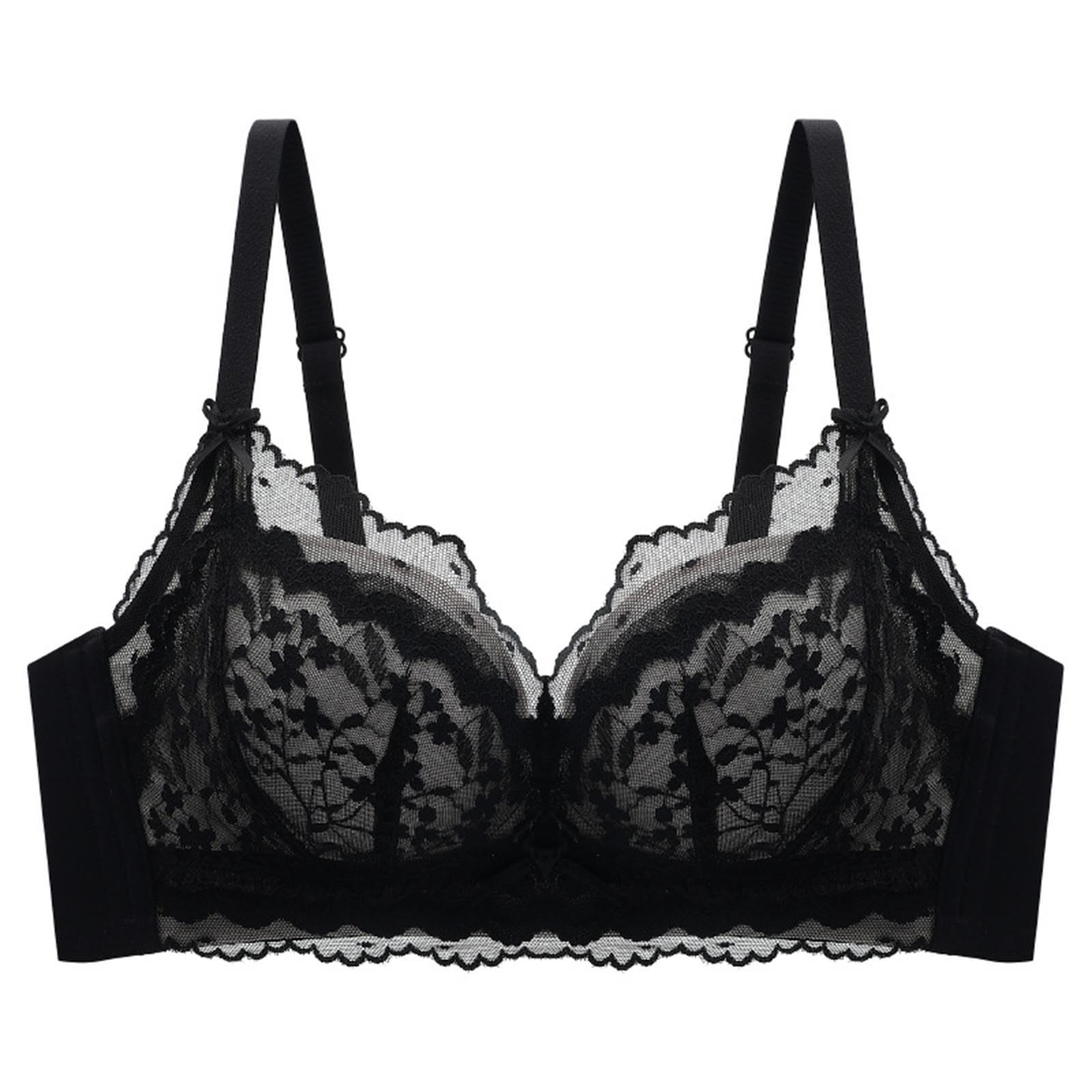 Todays Deals Women Bralettes Lace Spandex Bralettes for Women Thick Seamless Thermal Wireless Winter Fall Bralettes 2025 Clothes Trendy Y2K S Black