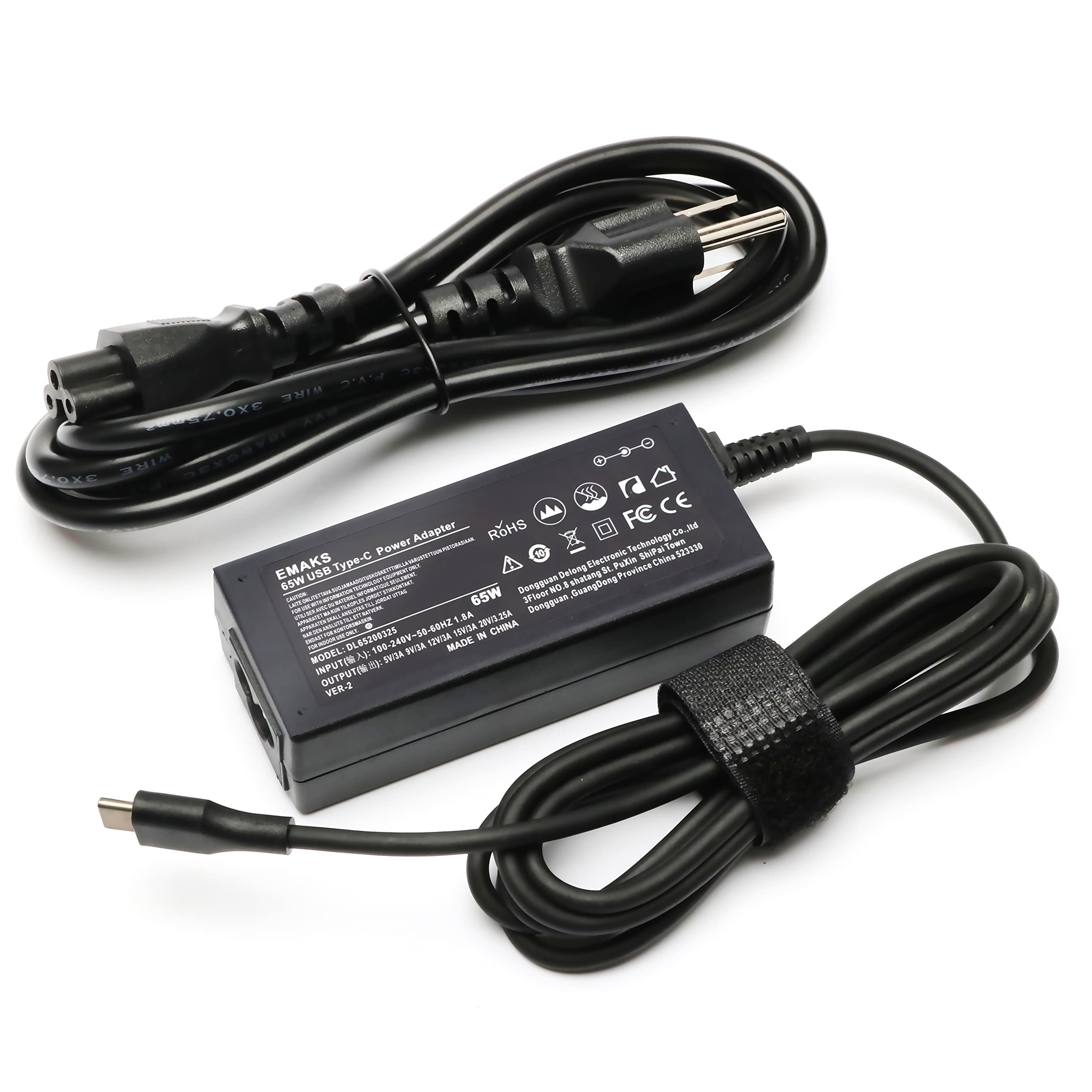 45W 65W Type C 𝐔𝐒𝐁 𝐂 𝐂𝐡𝐫𝐨𝐦𝐞𝐛𝐨𝐨𝐤 𝐂𝐡𝐚𝐫𝐠𝐞𝐫 SM45CL SM65CL-01 SK90200325 for HP Chromebook X360 Laptop/Lenovo Thinkpad/Yoga,Dell Chromebook 3100,Asus,Microsoft,Acer,Google Power Cord