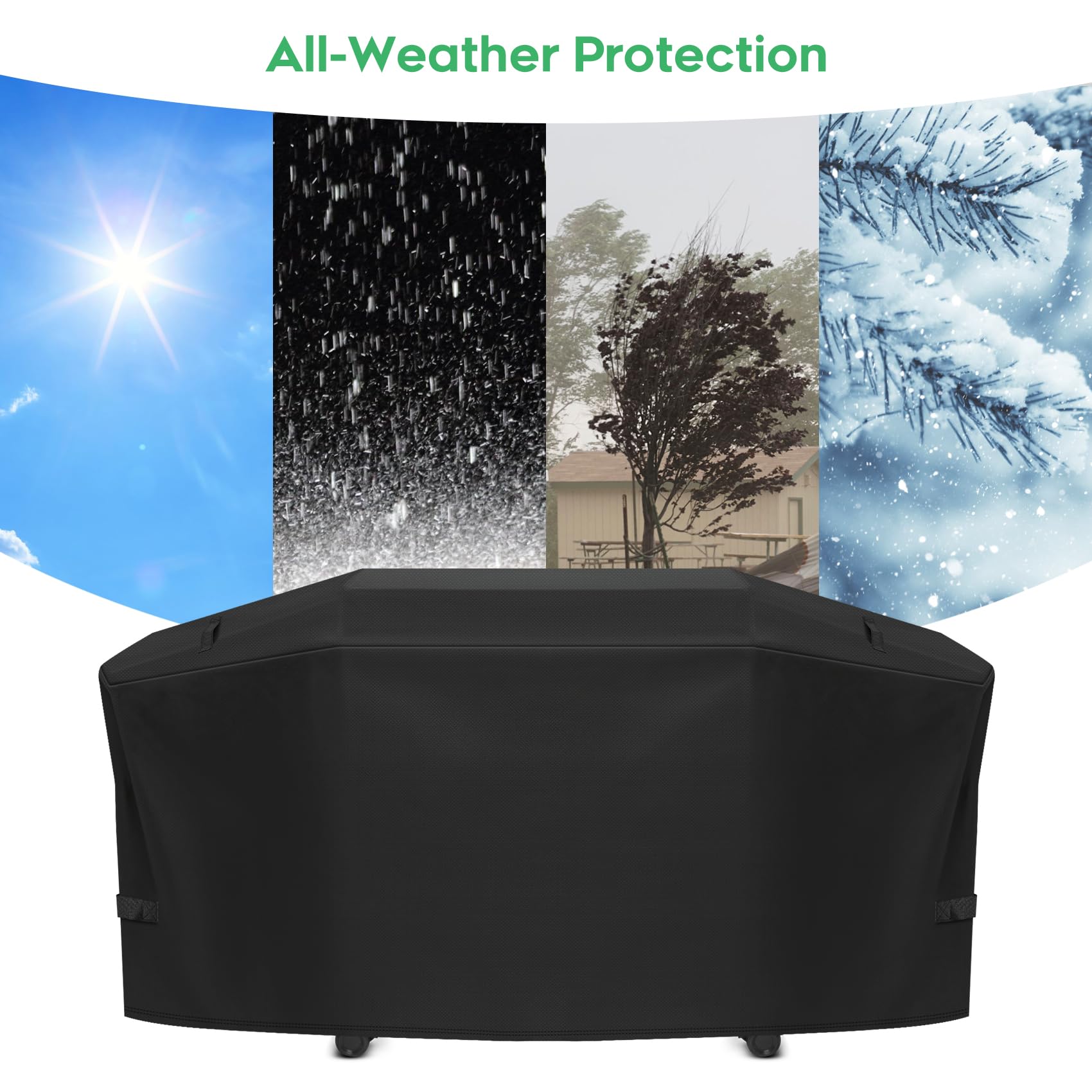 EZ-DONGTENG Heavy-Duty 600D Grill Cover fit for Weber Slate 36" Flat Top Griddle Grill,3400120 Weber Slate 36" Griddle Outdoor Waterproof Griddle Cover