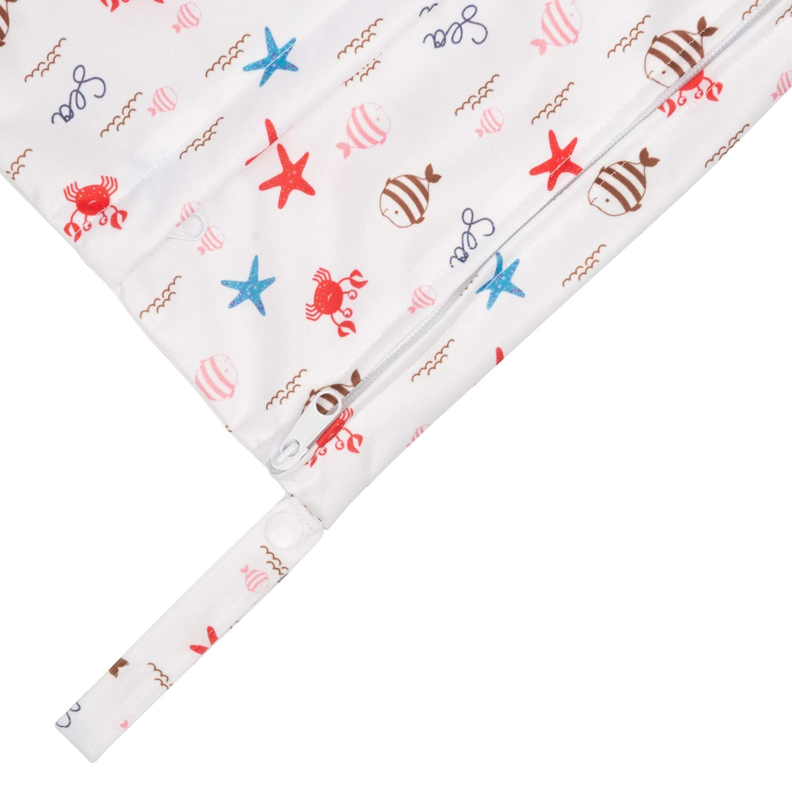 ALVA ALVABABY 2pcs Cloth Diaper Wet Dry Bags Waterproof Reusable with Two Zippered Pockets Travel Beach Pool Daycare Soiled Baby Items Yoga Gym Bag for Swimsuits or Wet Clothes LX-YK6163