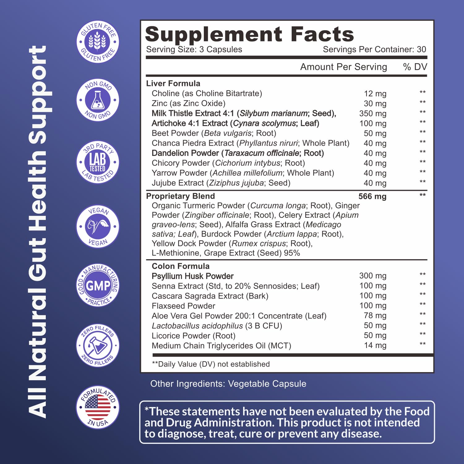 Nutreb Liver Detox & Colon Cleanse - 2X Stronger Cleanse - Liver Cleanse Detox & Repair - Colon Cleanser & Detox - Premium Liver Support Supplement - Men & Women - Vegan 90 Capsules