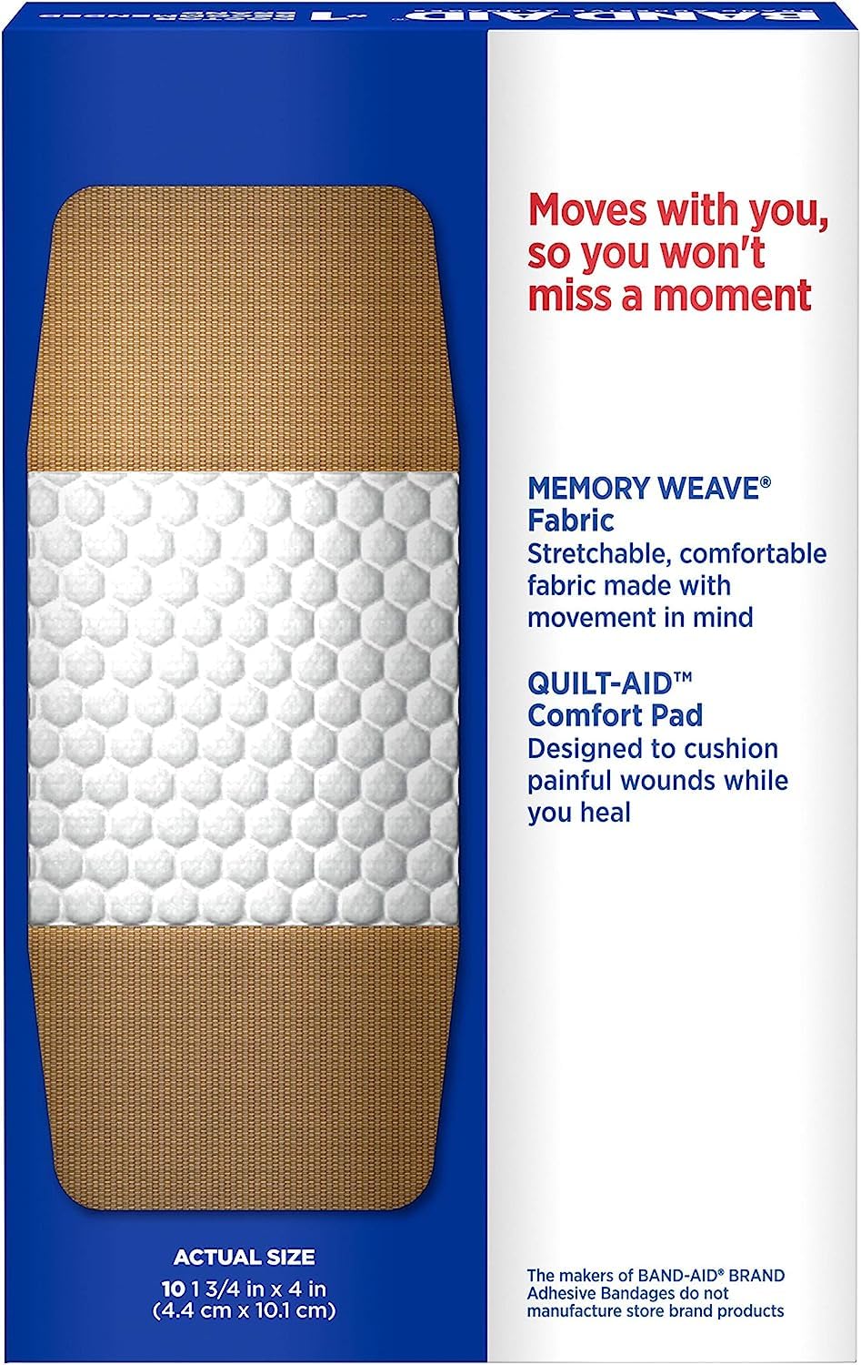 Band-AID Flexible Fabric Bandages, Extra Large 10 ea (Pack of 2)