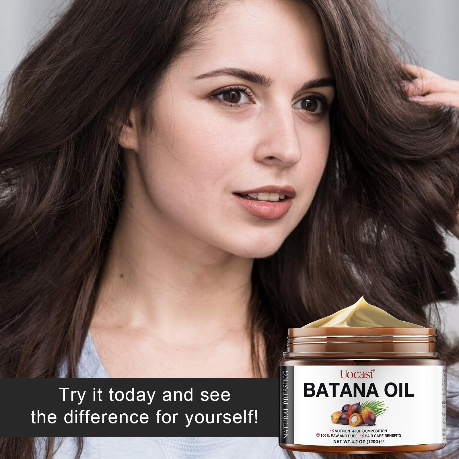 Raw Batana Oil for Hair Growth (4.2 OZ), 100% Pure Natural Unrefined - Prevent Hair Loss and Promotes thickness for Women & Men