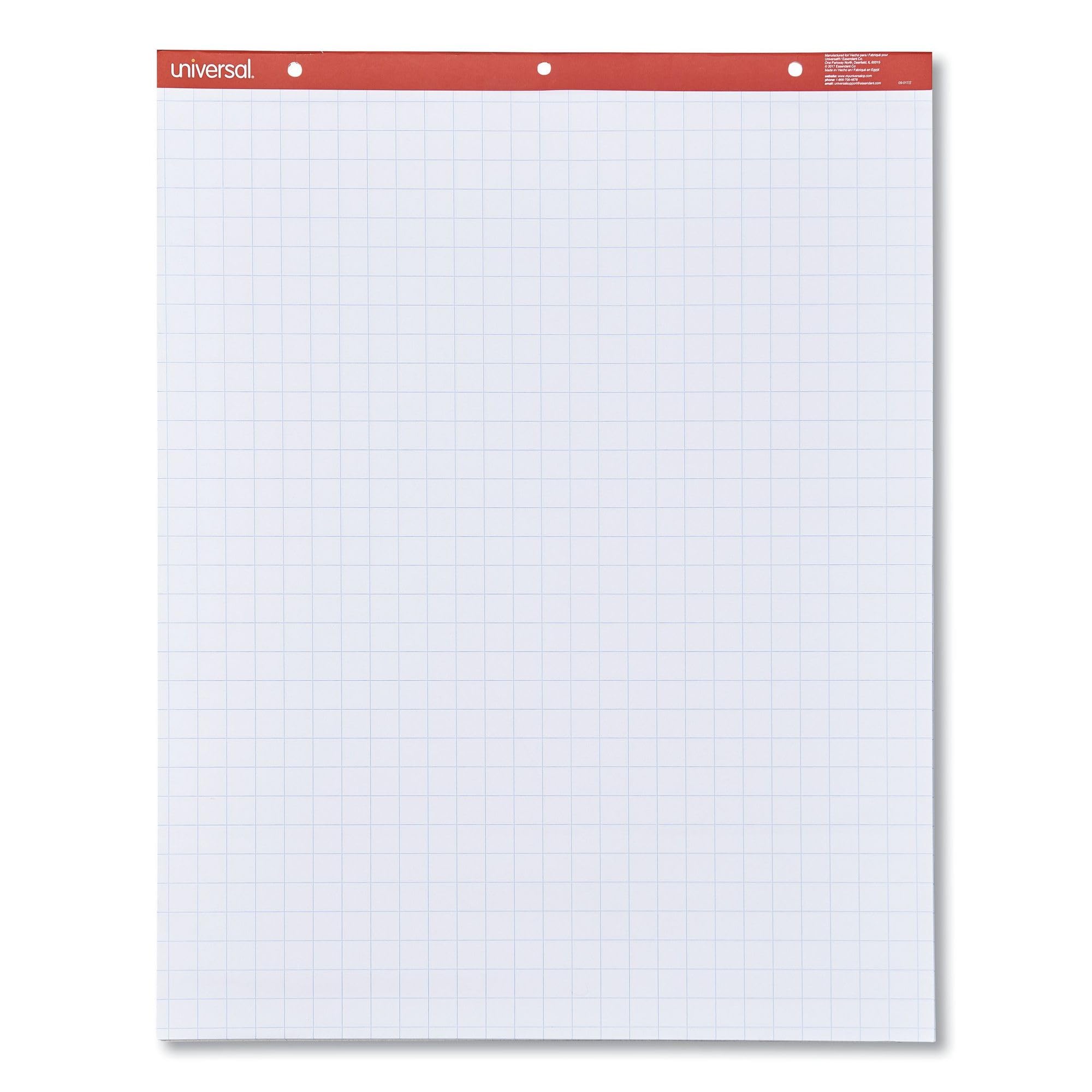 Universal 35602 Recycled Easel Pads, Quadrille Rule, 27 x 34, White, 50 Sheet (Case of 2 Pads)