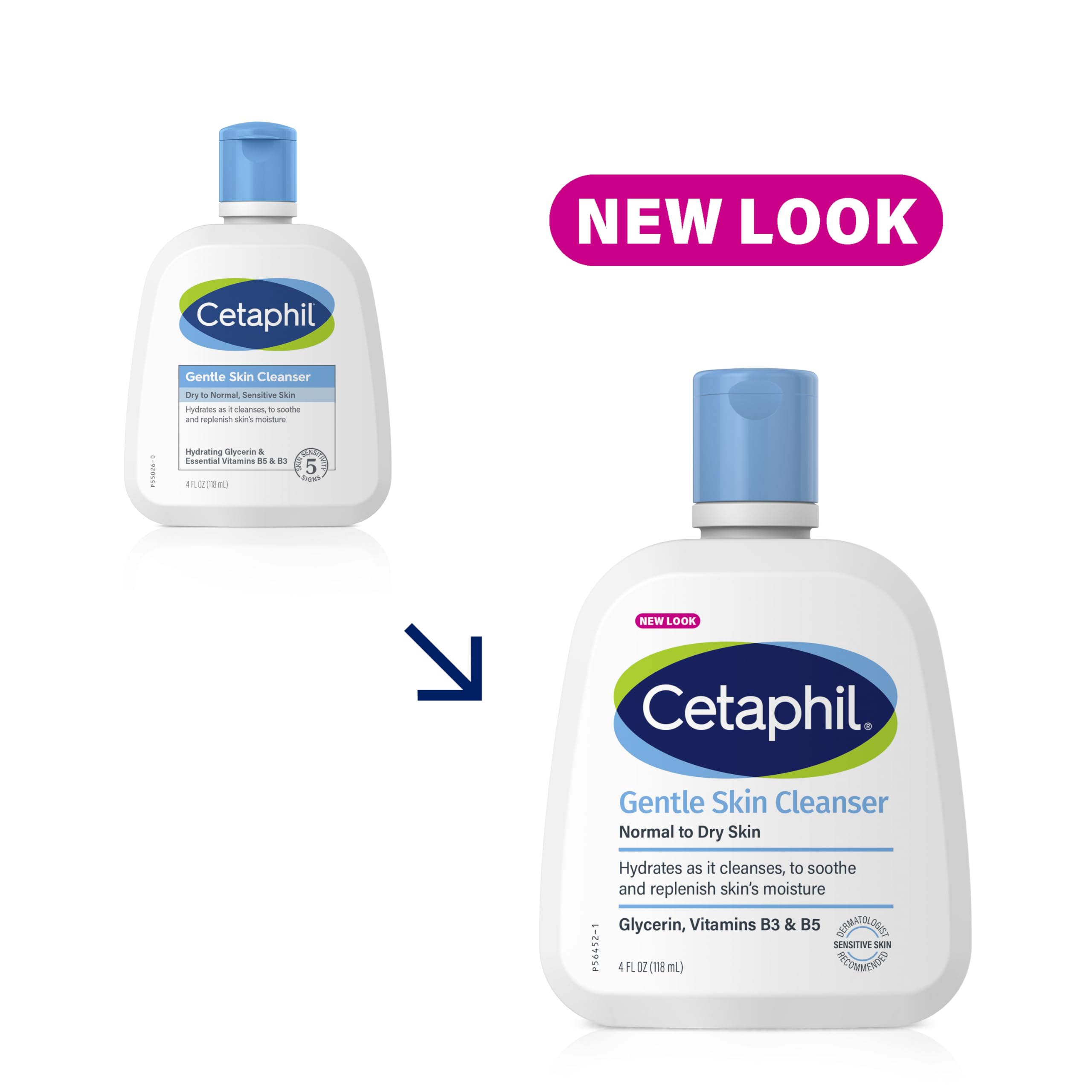 Cetaphil Face Wash, Hydrating Gentle Skin Cleanser for Dry to Normal Sensitive Skin, 4 oz 3 Pack, Fragrance Free, Soap Free and Non-Foaming