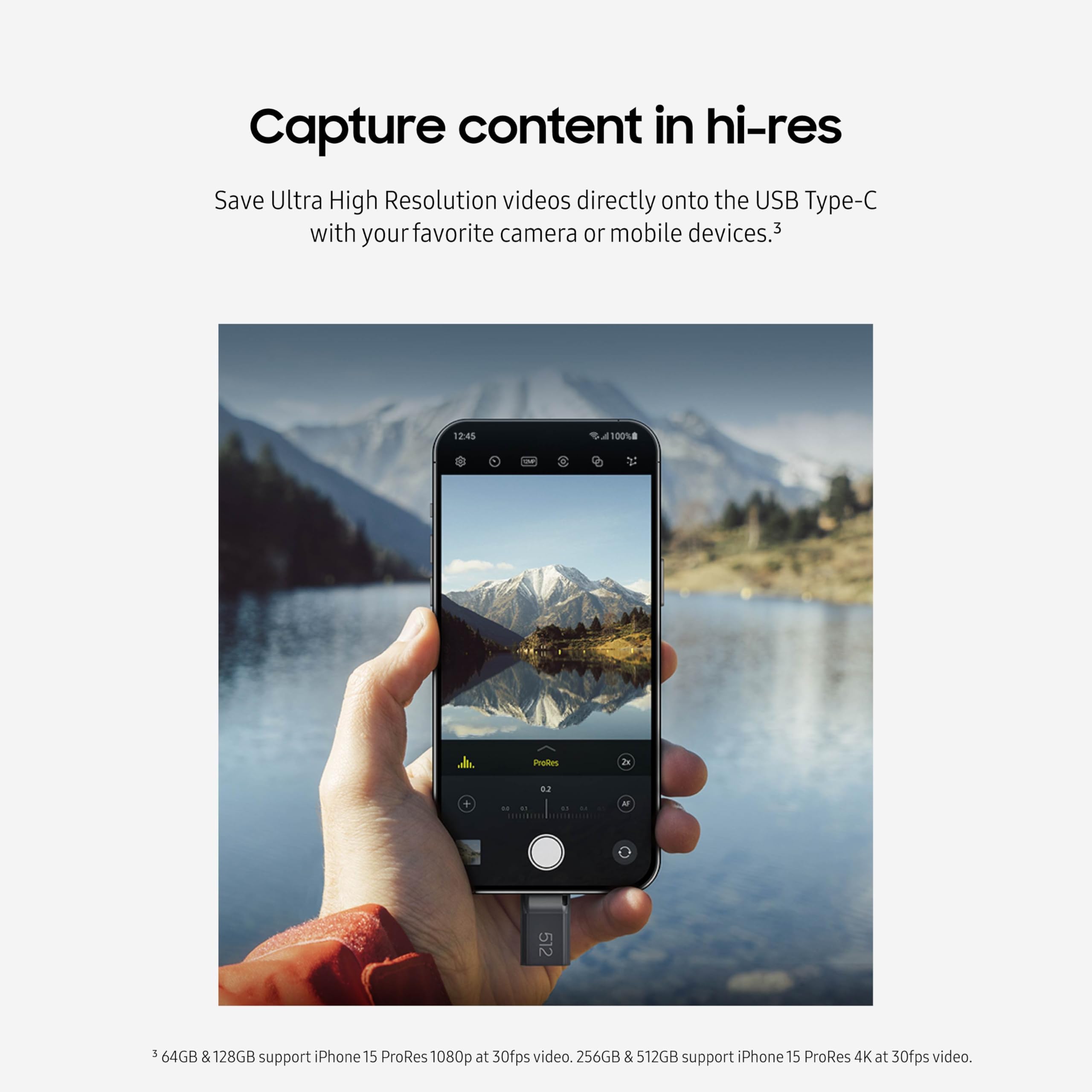 Samsung Type-C USB Flash Drive, 512GB, Transfers 4GB Files in 11 Secs w/Up to 400MB/s USB 3.2 Gen 1 Read Speeds, Compatible w/USB 3.0/2.0, Waterproof, 2022, Blue, MUF-512DA/AM