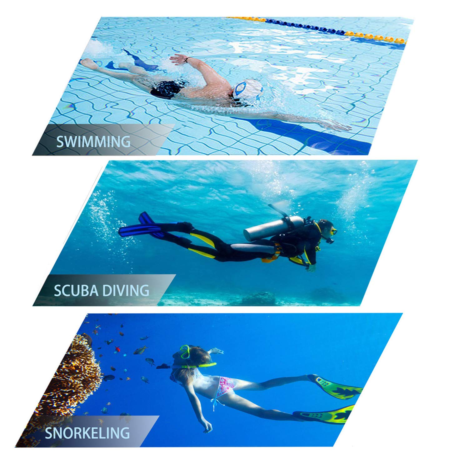DIPUKI Snorkeling Gear for Adults Snorkel mask Set Scuba Diving mask Dry Snorkel Swimming Glasses Swim Dive mask Nose Cover Youth Diving (Black+Pink(2 Pack))
