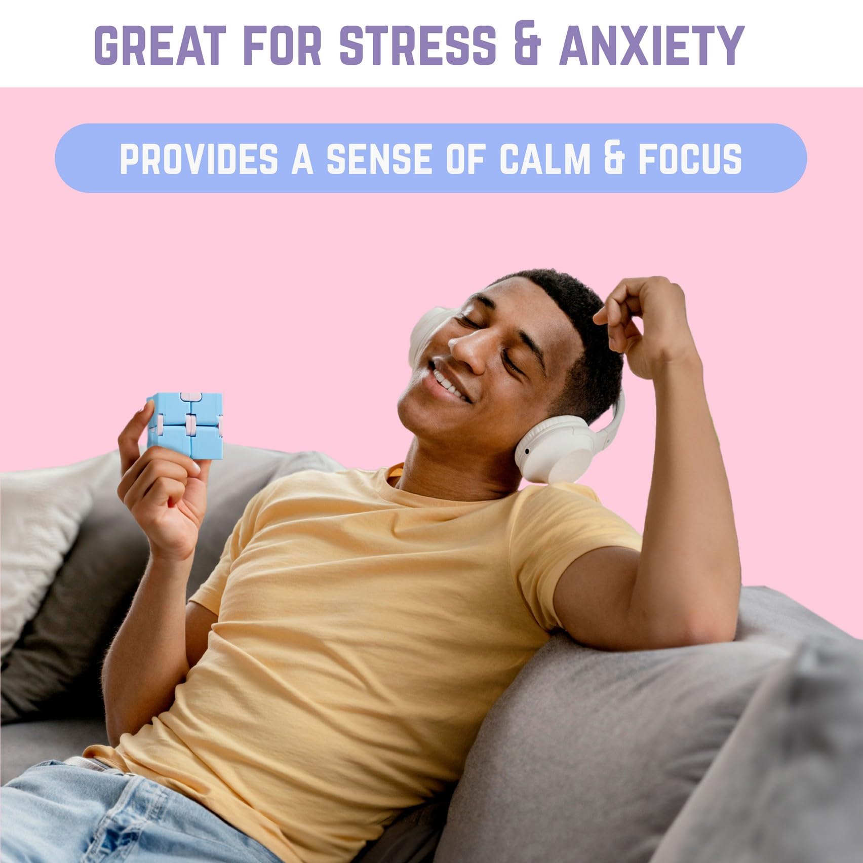 BunMo Fidget Bundle - Magnetic Rings & Infinity Cube - Stimulating & Engaging Fidget Toy - Addictive Fidget Toy for Boys & Girls - 10 Year Old Boy Gift Ideas - Fidget Cube for Adults - Travel Toys