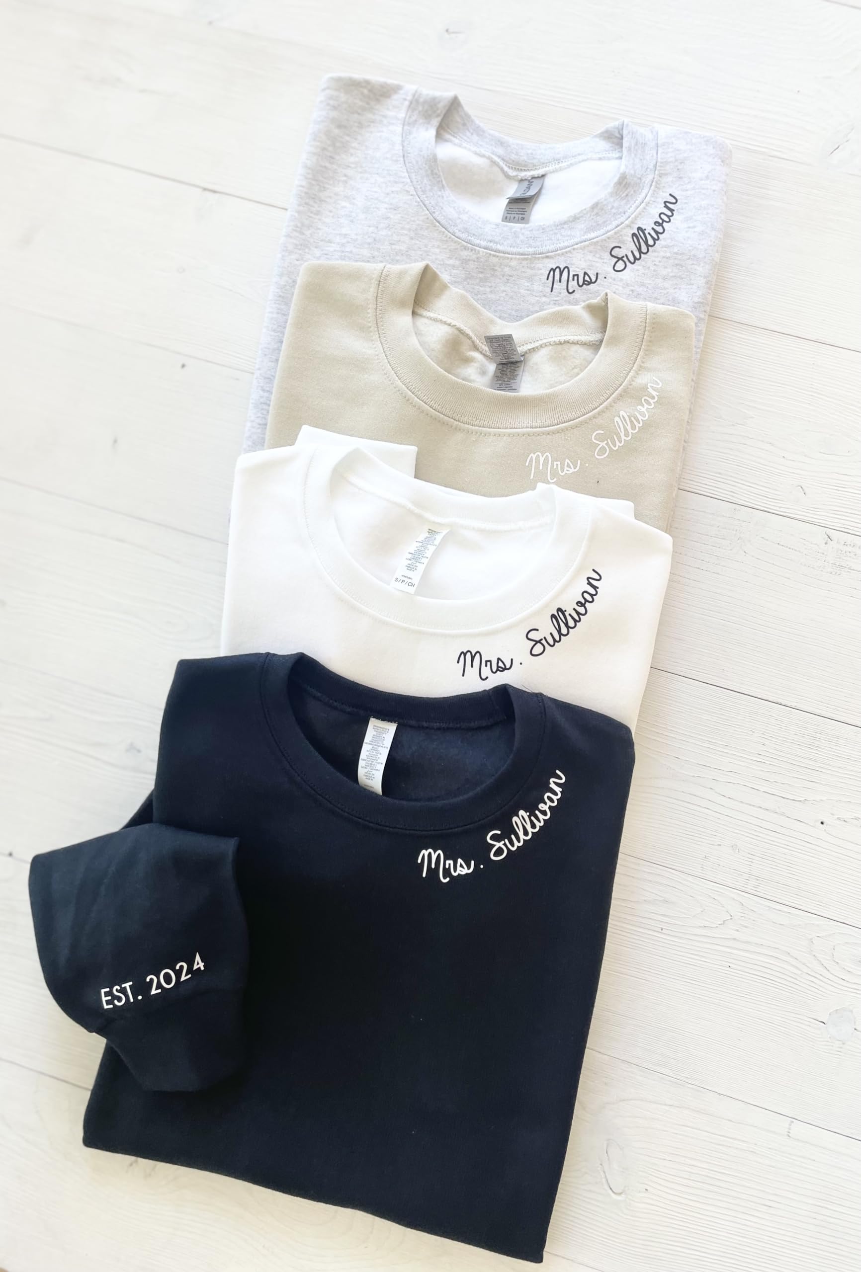Mrs Sweatshirt - Custom Mrs Sweatshirt - New Mrs - Honeymoon Pajamas - Wedding Gift - Future Mrs. Gift
