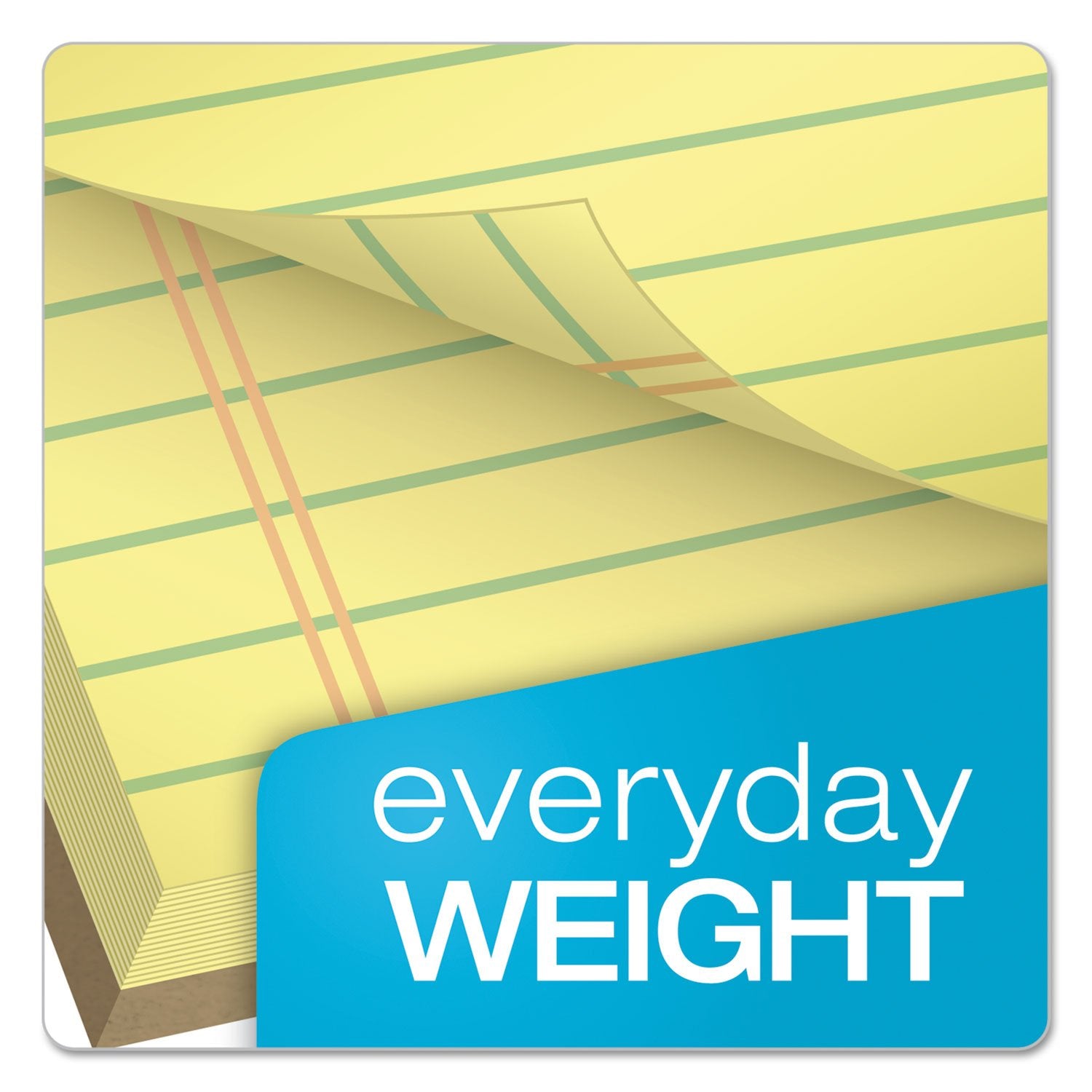 TOPS The Legal Pad Writing Pads, 8-1/2" x 14", Canary Paper, Legal Rule, 50 Sheets, 12 Pack (7572)