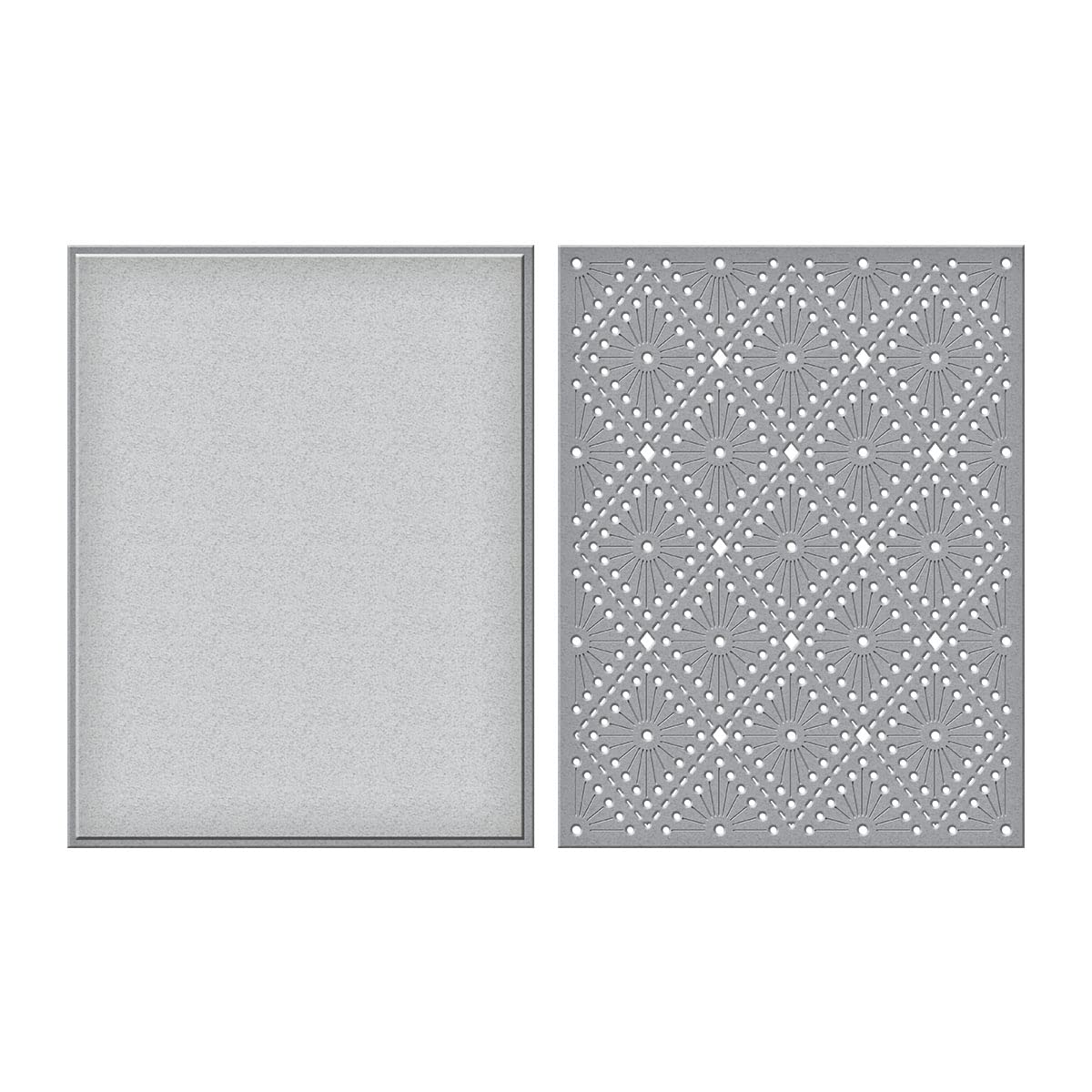 Spellbinders Stitched Diamond Argyle Etched Dies, Metal