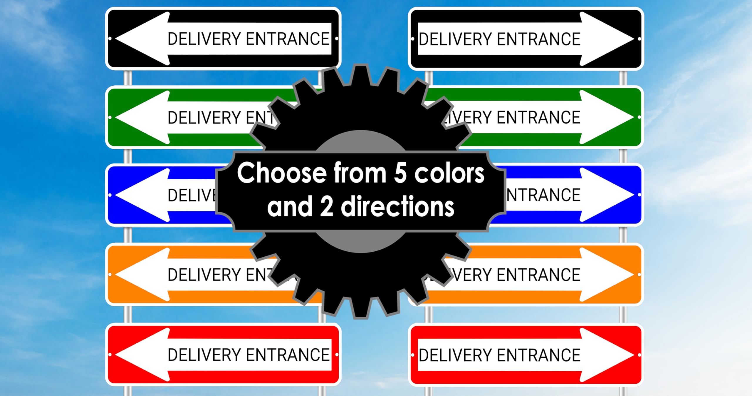 BEE-FRIENDLY ZONE Orange Right Arrow 24 x 6 inch Aluminum Composite Sign